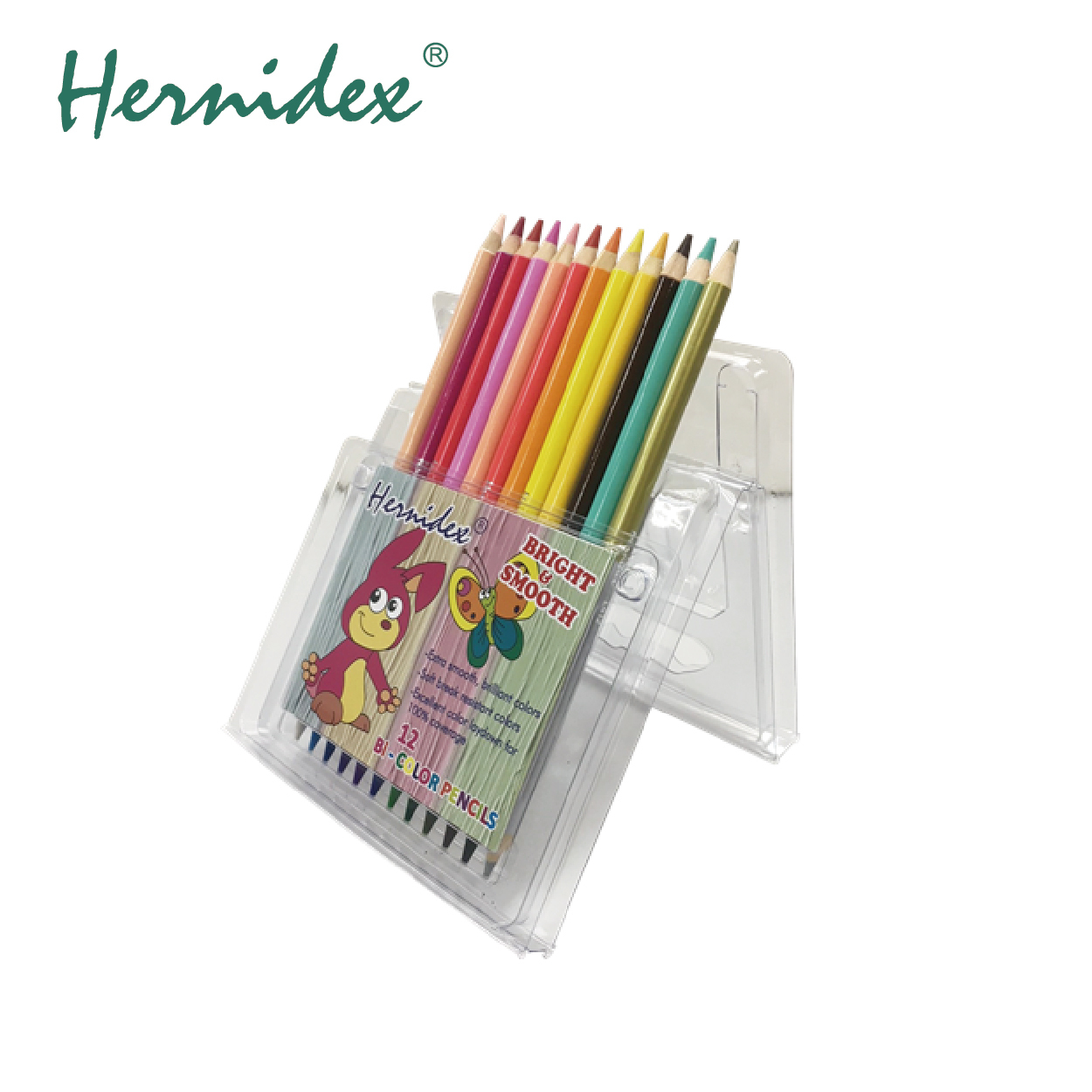 Hernidex #L412-24 24色雙頭木顏色筆