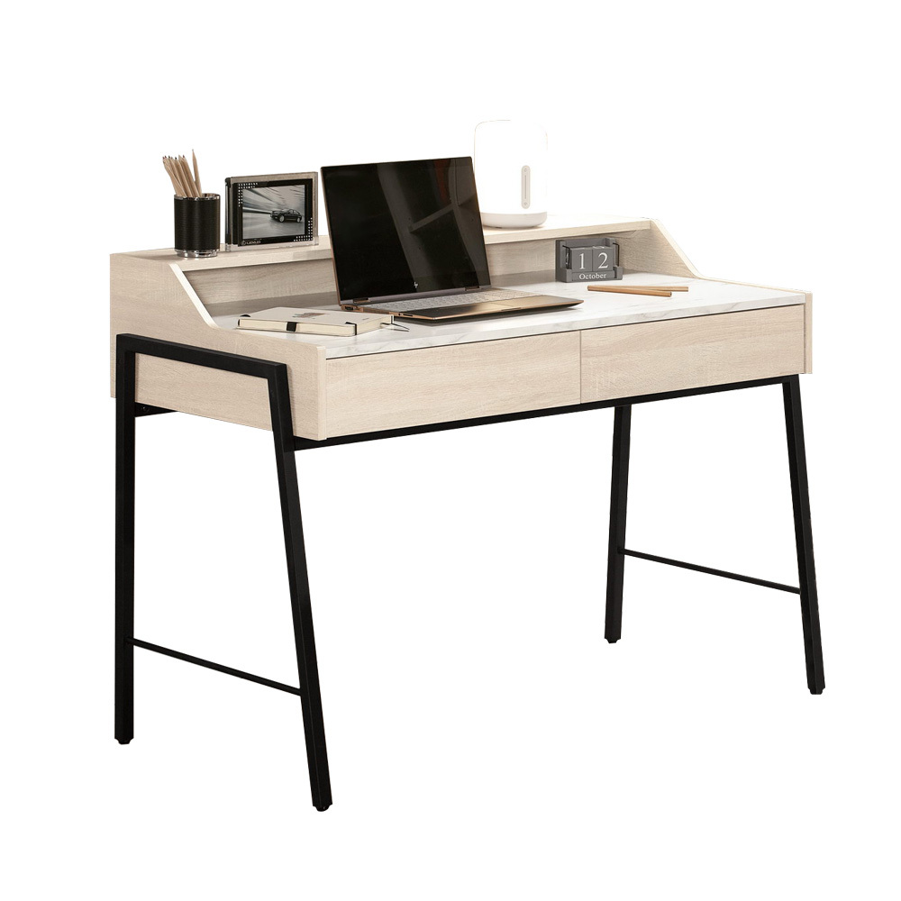 妮絲4尺二抽仿石面書桌/工作桌