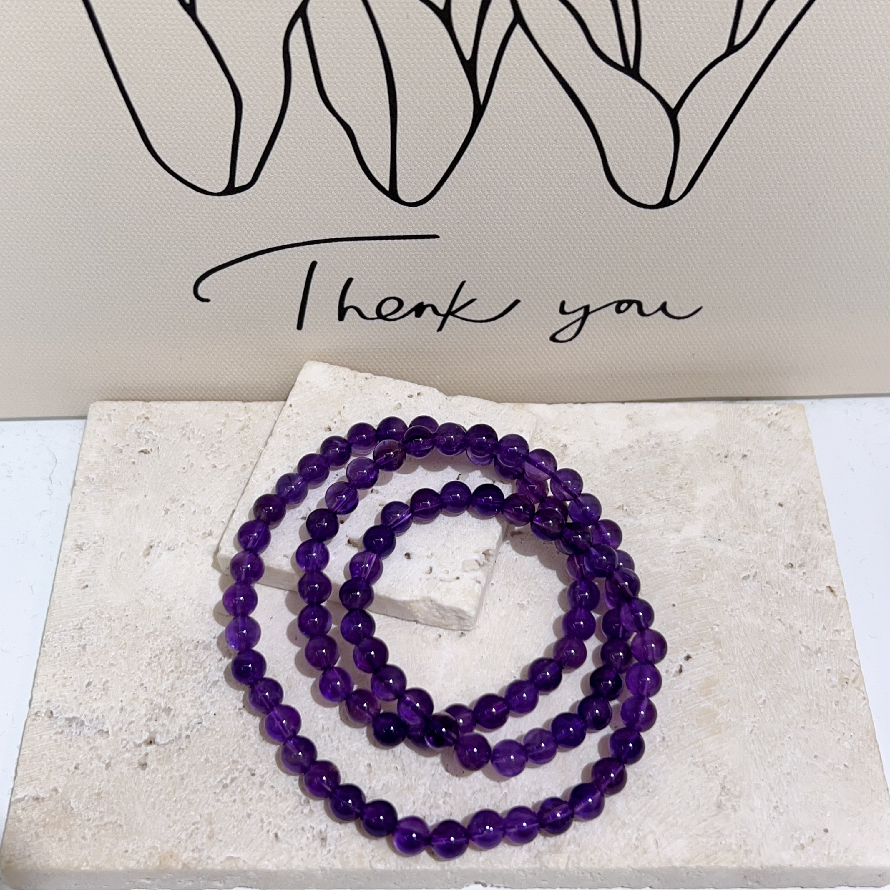 濃色紫水晶三圈 6mm