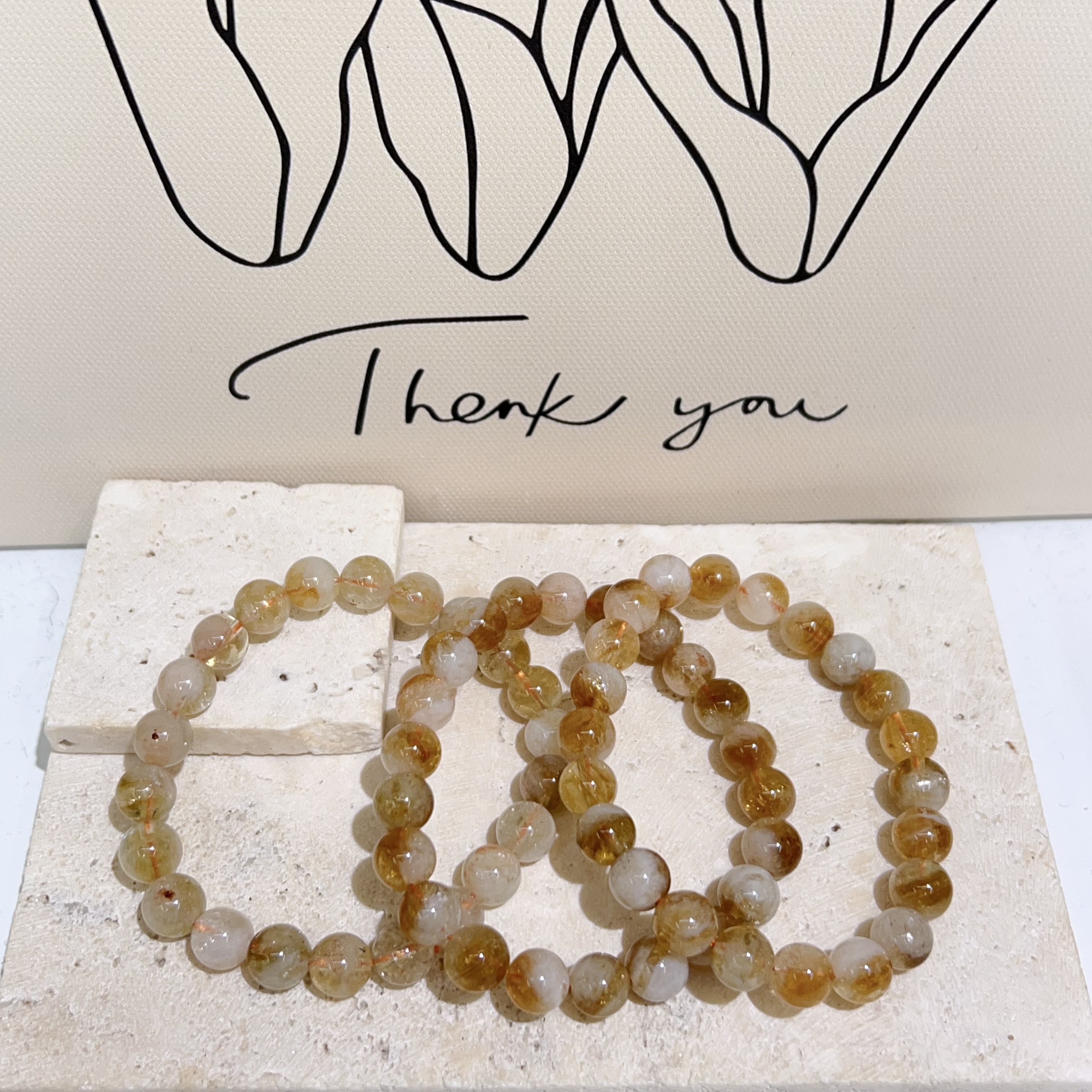 藍針黃水晶手串 8+mm