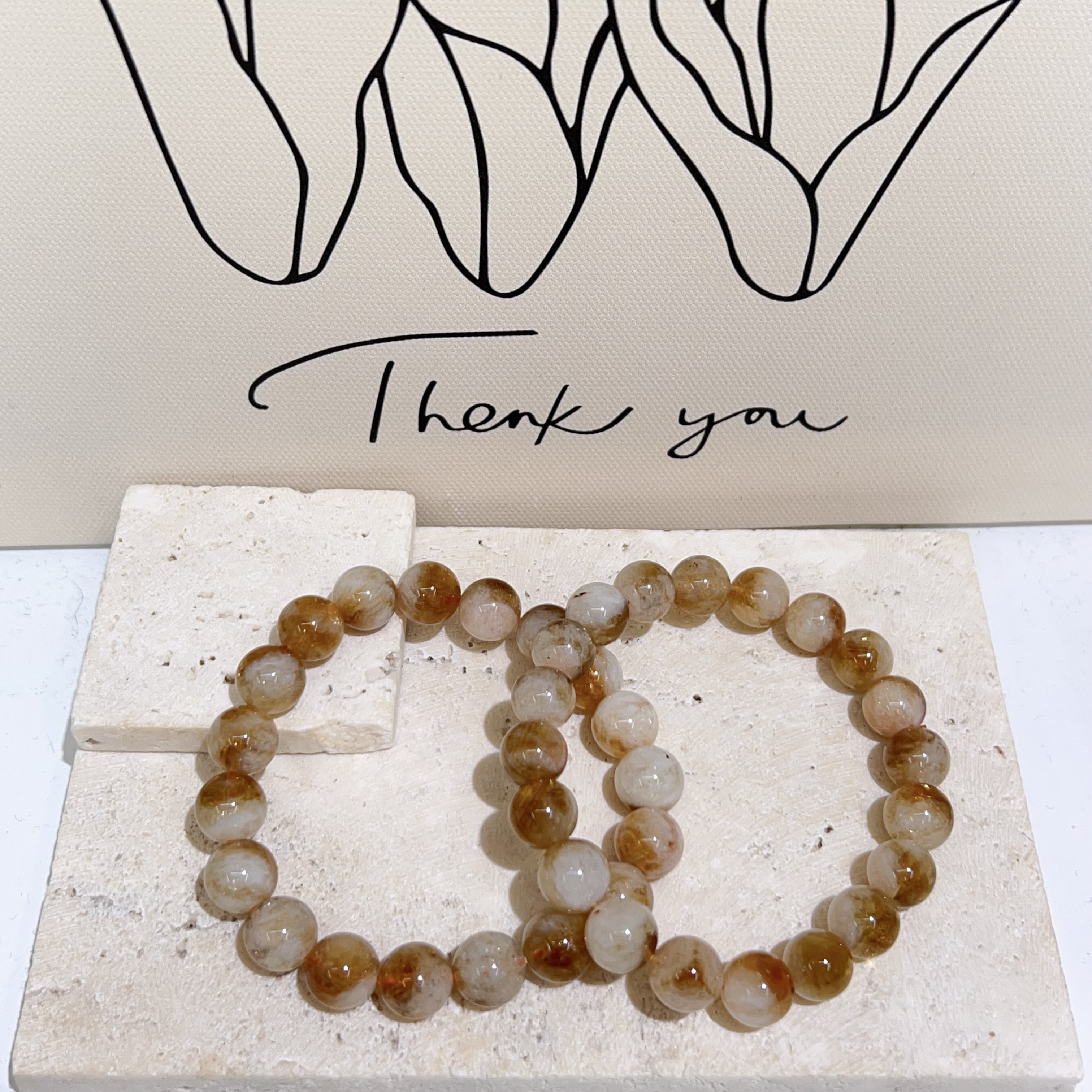 藍針黃水晶手串 10+mm