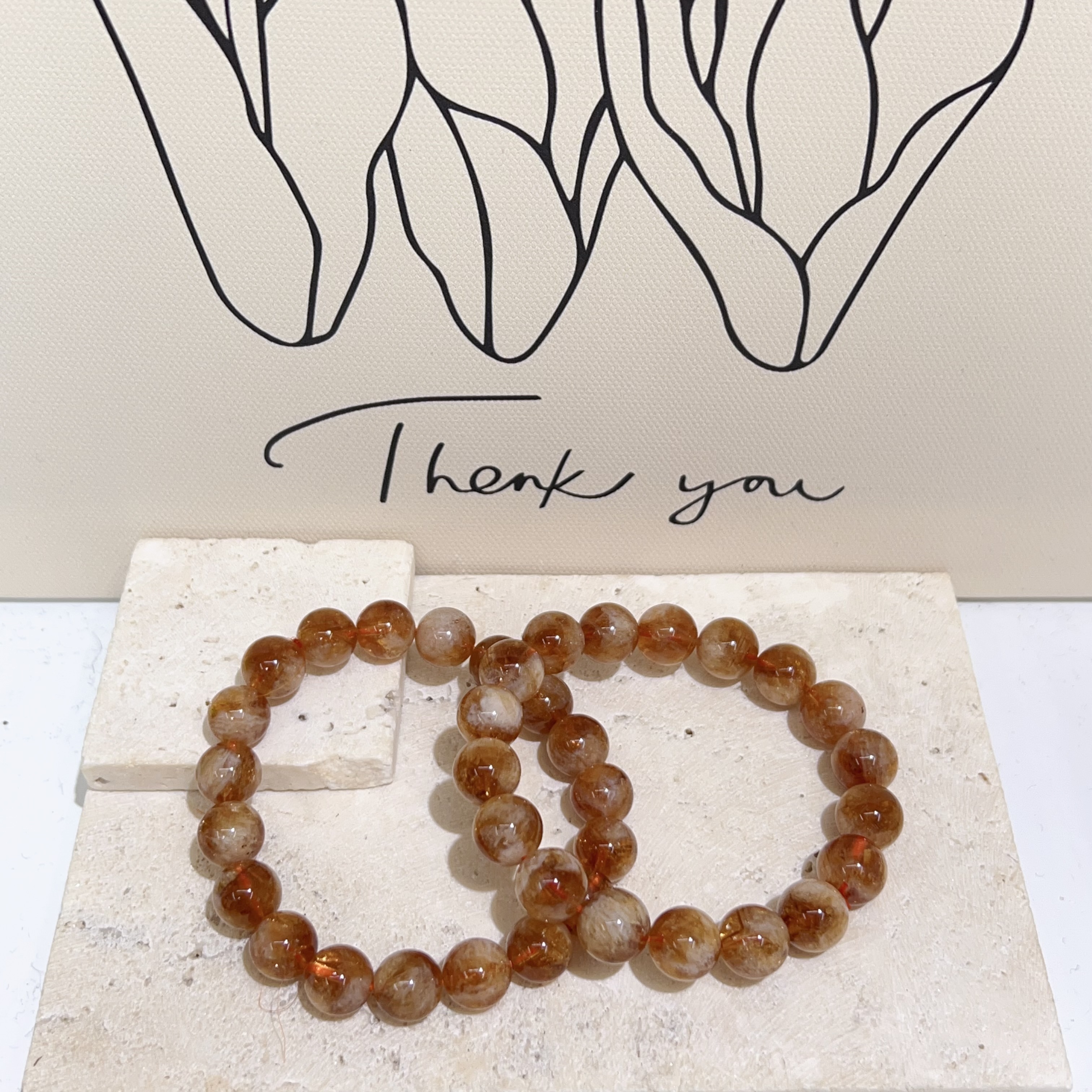 濃色糖心藍針黃水晶手串 10+mm