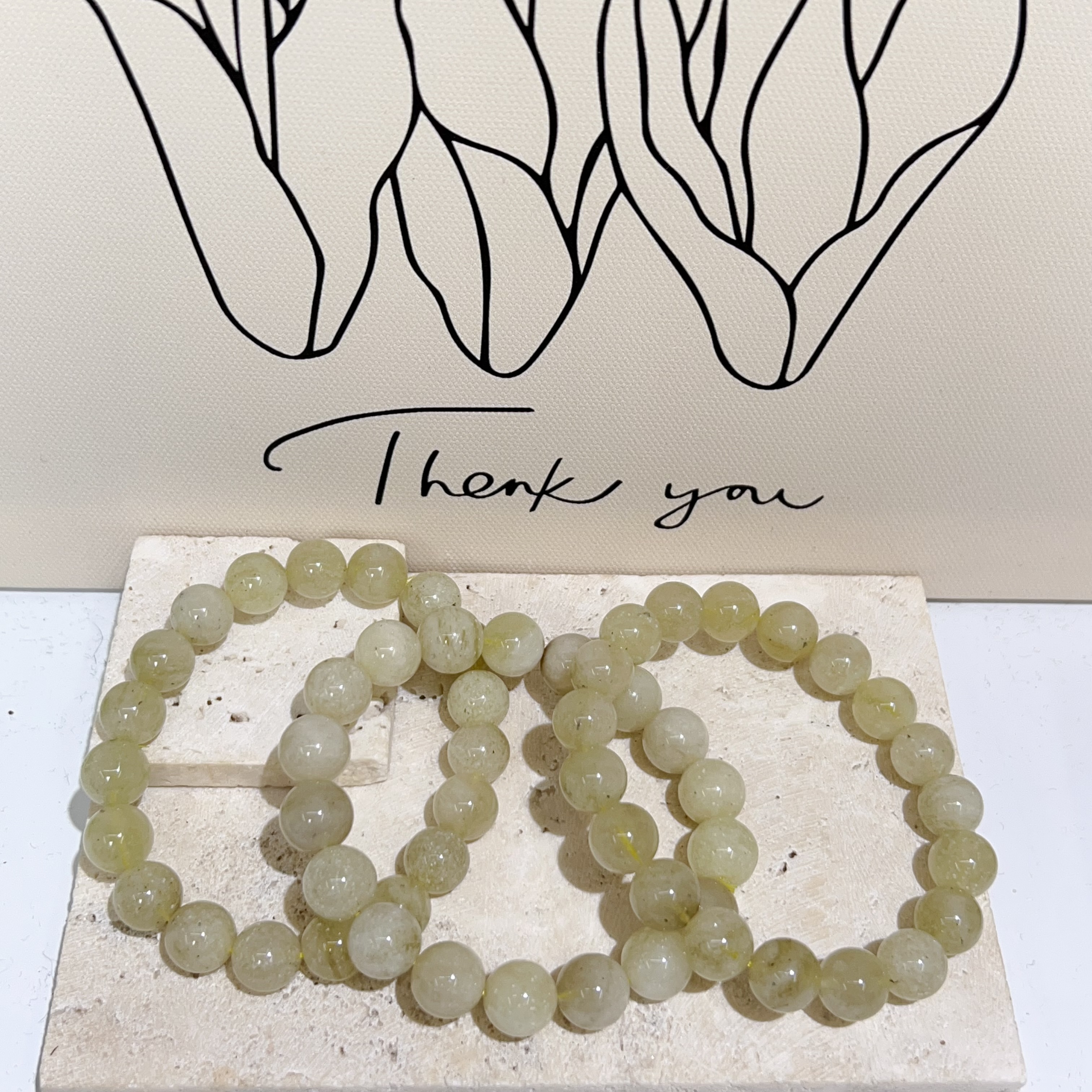 奶油氣泡黃金利比亞隕石手串 11mm