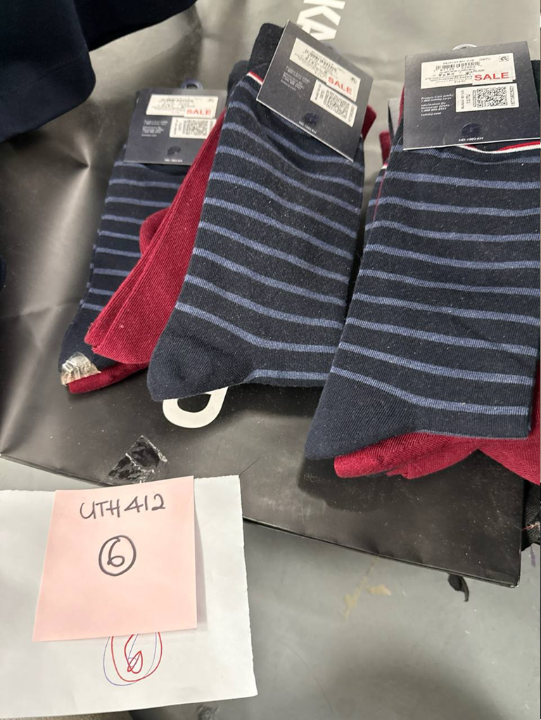 [S] TOMMY HILFIGER MAROON 69JA053 2PACK TROUSER SOCK, 197735029021 (STH1244)
