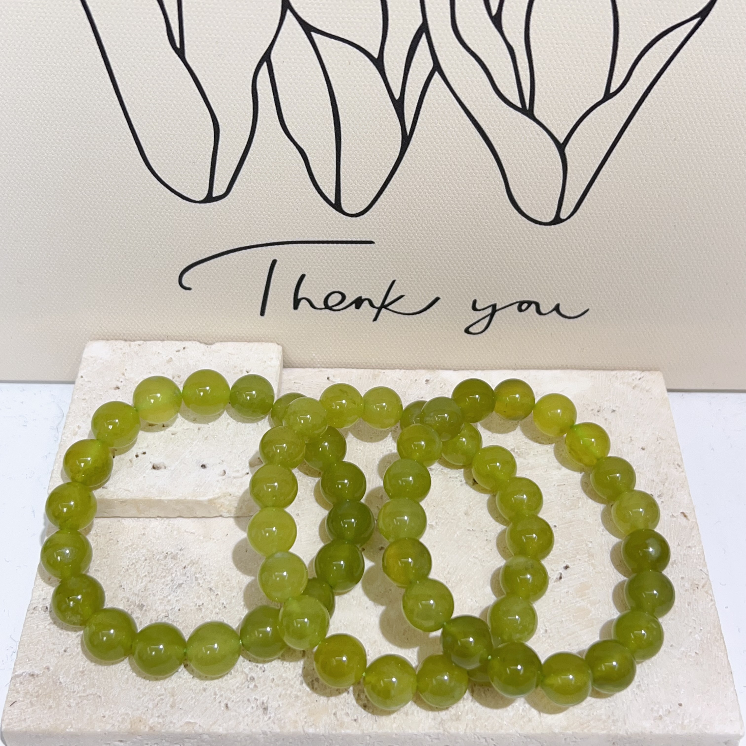 高冰綠岫玉手串 10+mm