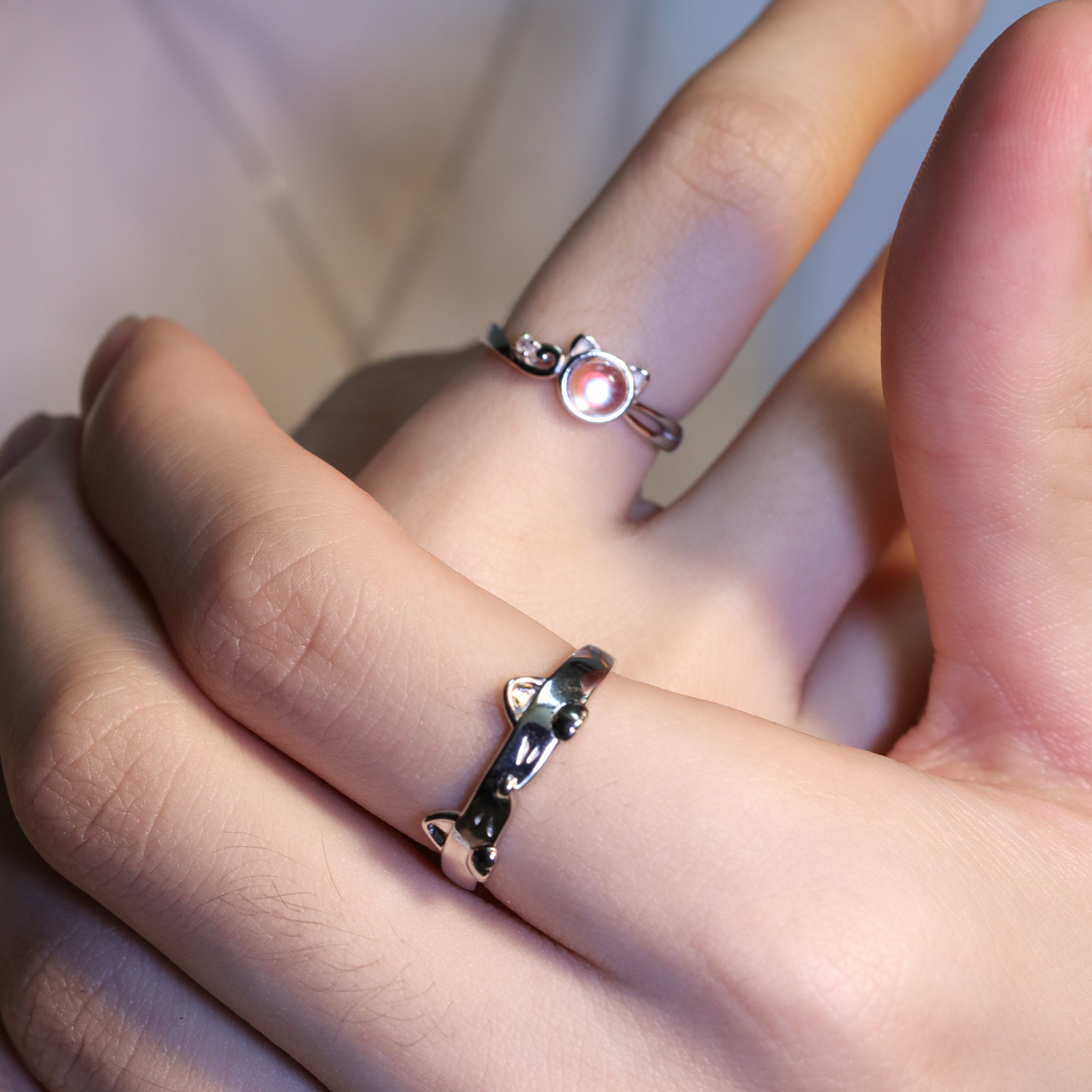 | 925銀・白金・琉璃 | 喵趣說愛你情侶戒指 （男款 /女款）  | RI0840 |