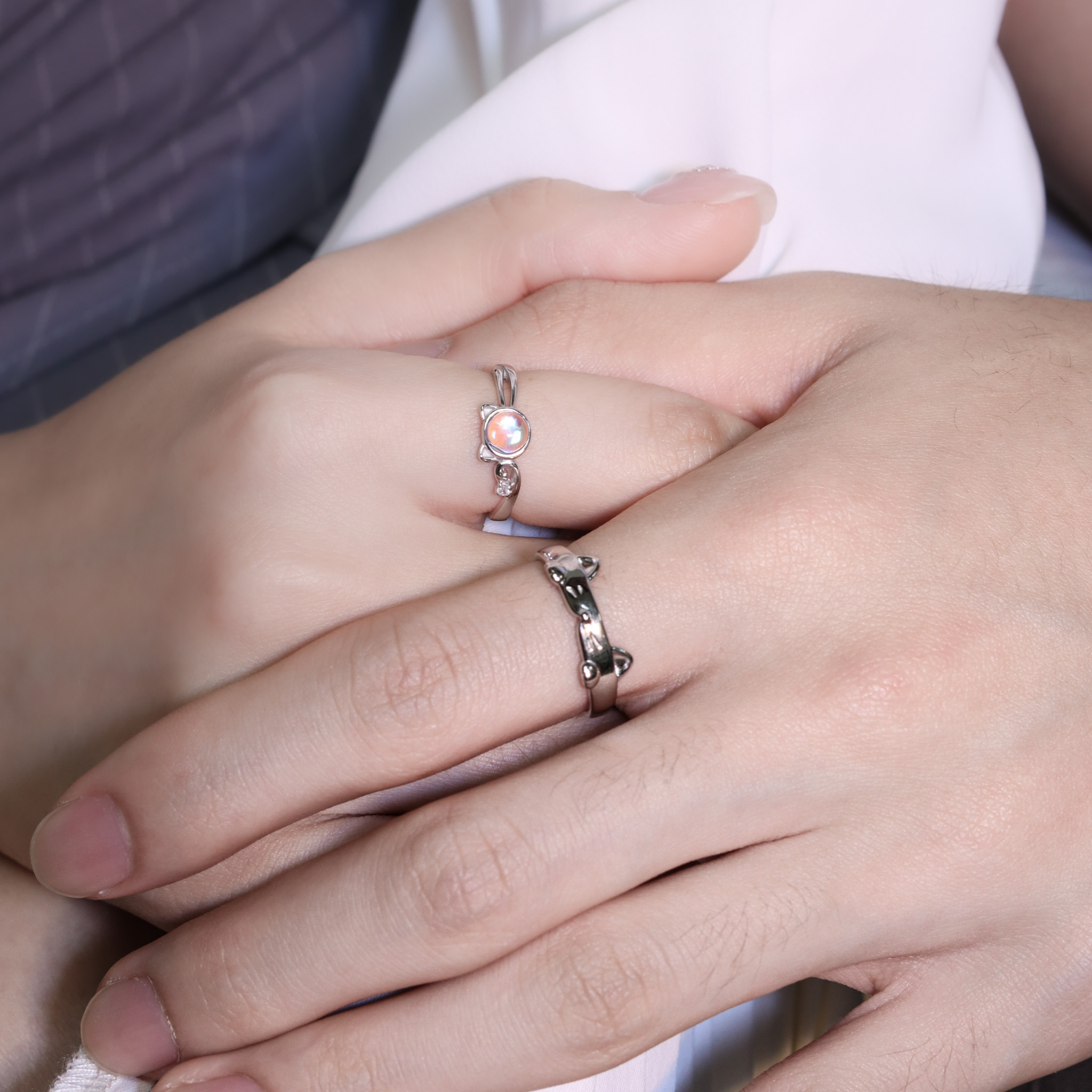 | 925銀・白金・琉璃 | 喵趣說愛你情侶戒指 （男款 /女款）  | RI0840 |