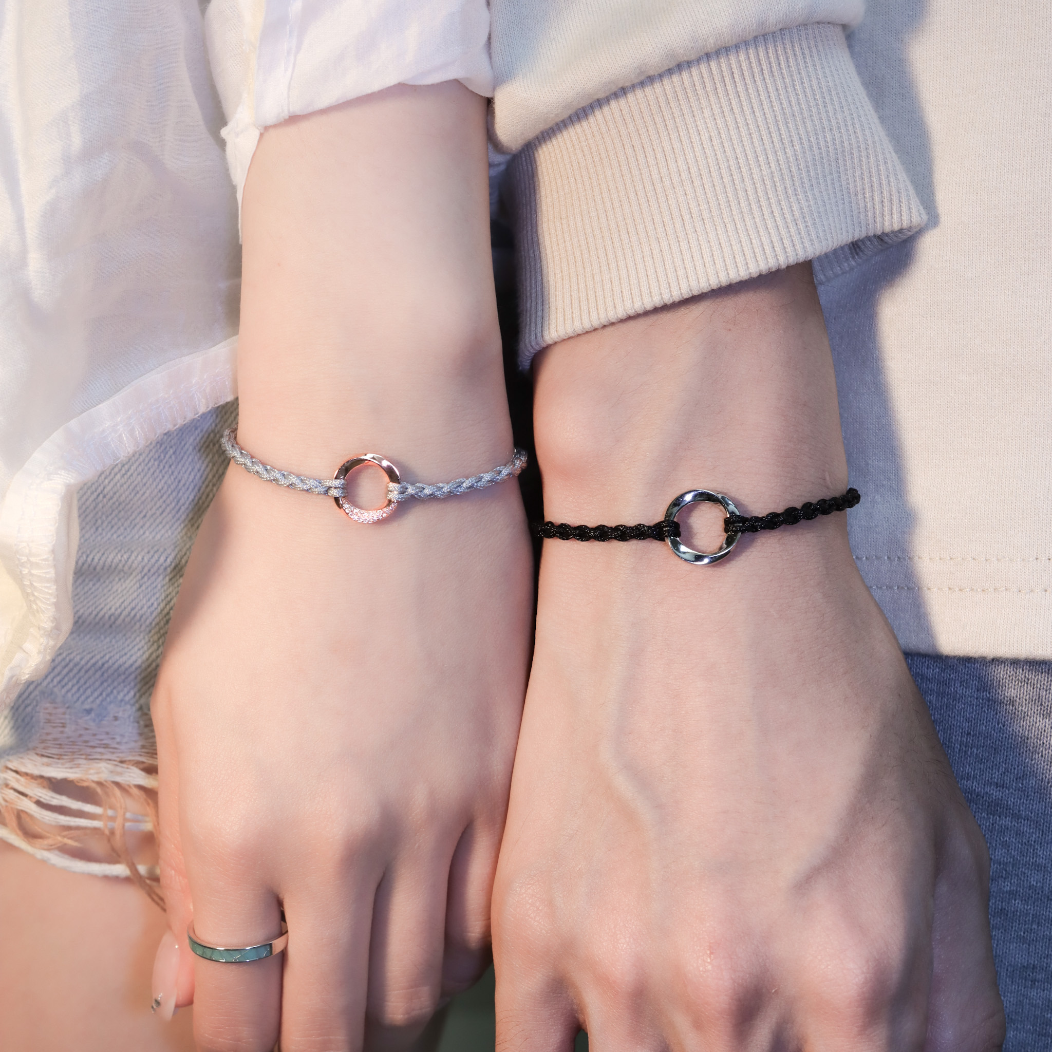 | 925純銀・白金・玫瑰金 | 轉身是閃耀的你情侶手繩 （男款 /女款） | BR1312 |