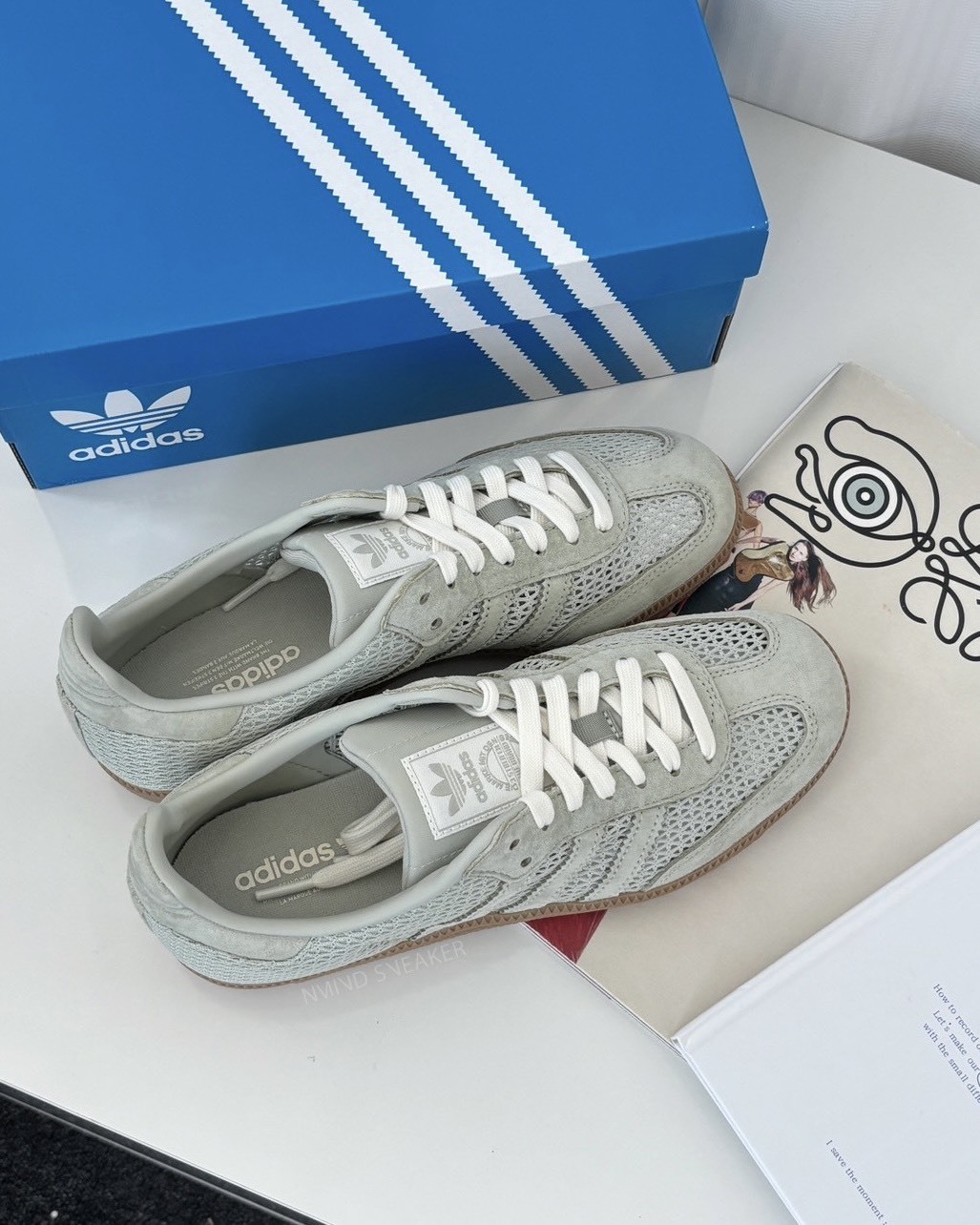 <快速出貨> ADIDAS SAMBA OG 編織鼠尾草綠