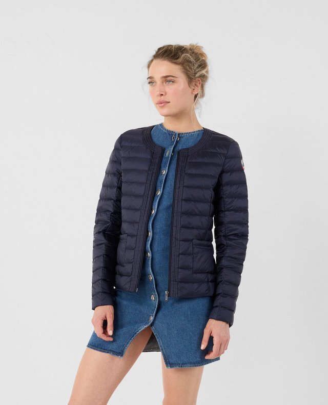 【JOTT】DOU經典款香奈兒羽絨外套(經典藍)