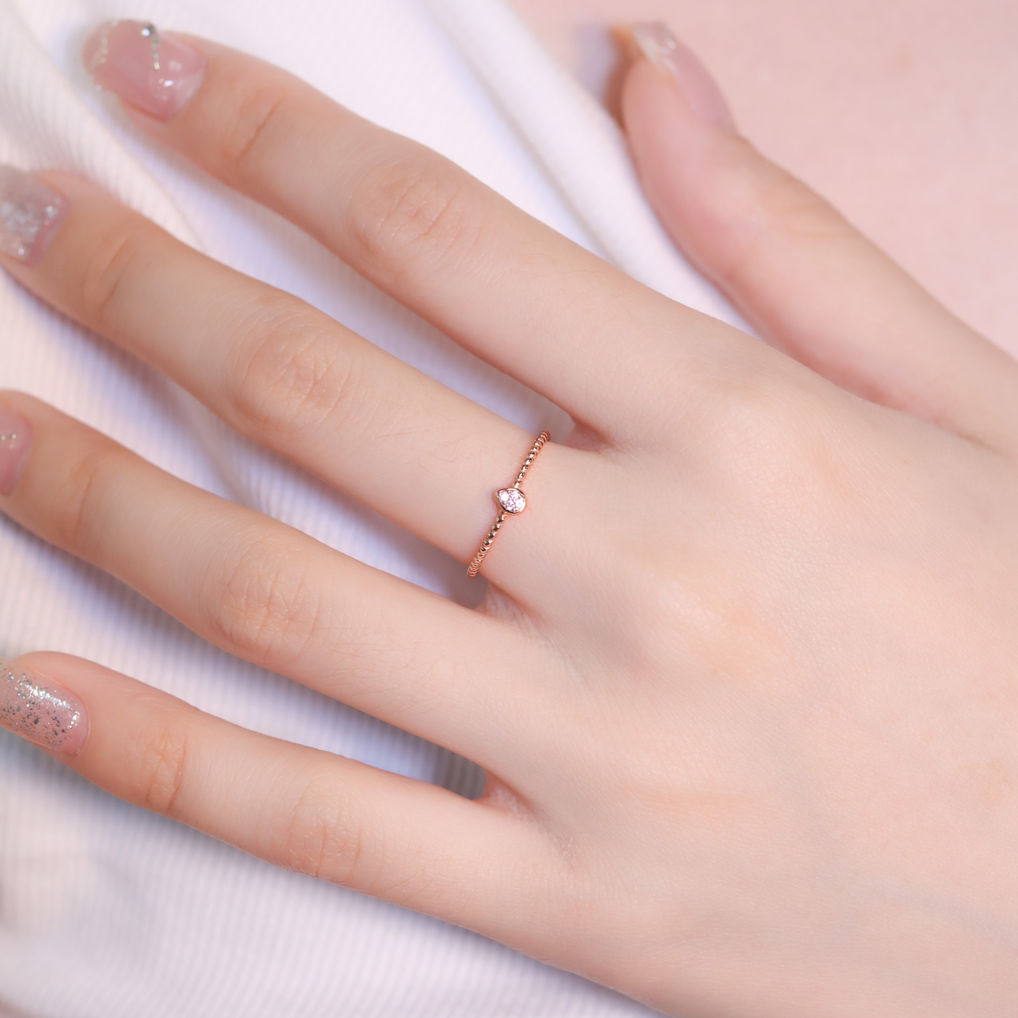 | 925純銀・玫瑰金 | 聽你的聲音戒指 | RI0854 |