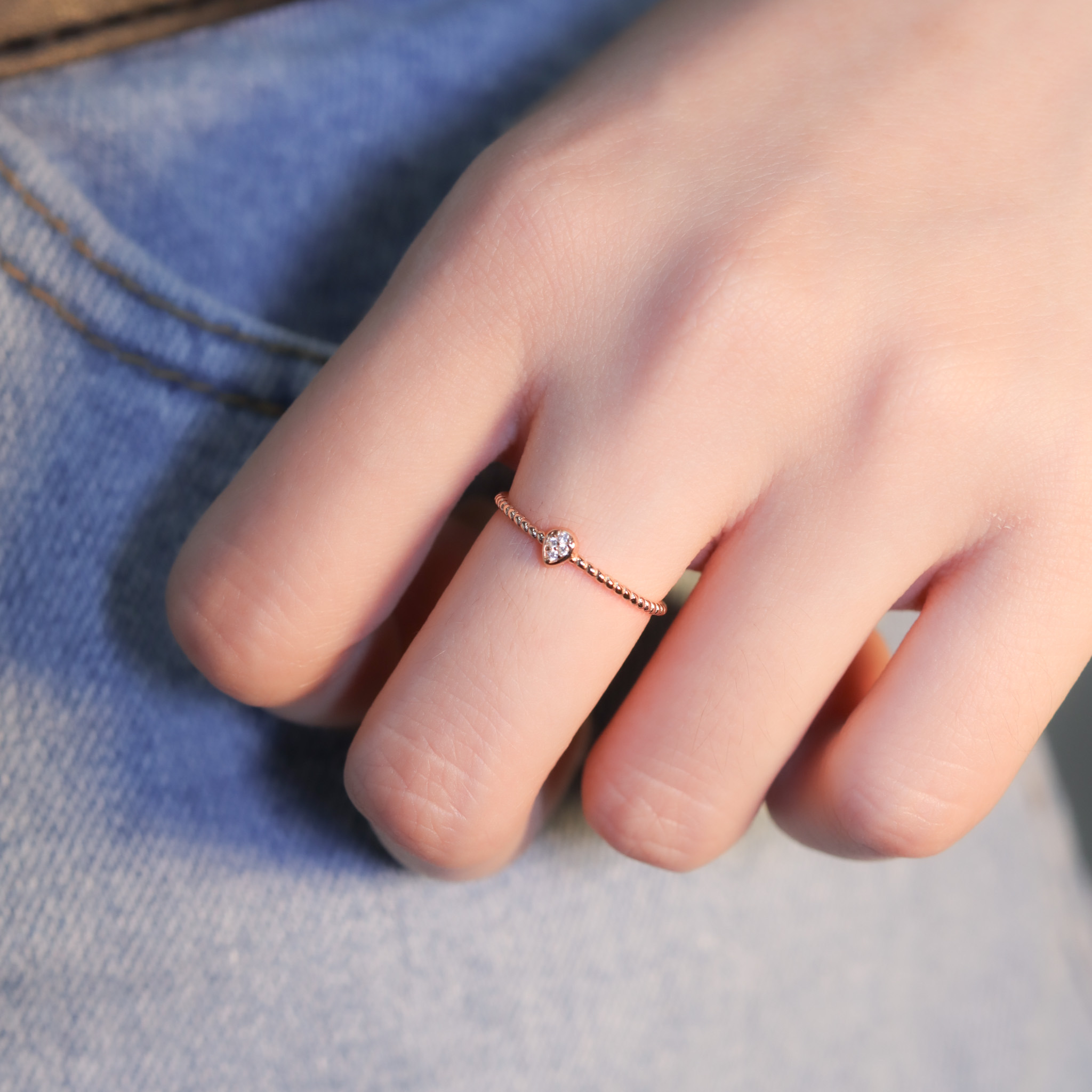 | 925純銀・玫瑰金 | 聽你的聲音戒指 | RI0854 |