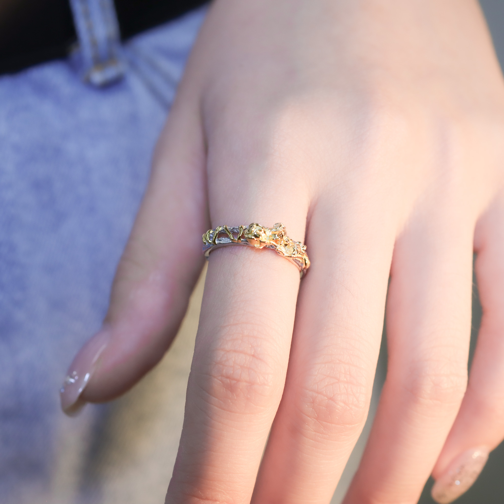 | 925純銀・白金 | 互為彼此的玫瑰戒指 | RI0851 |