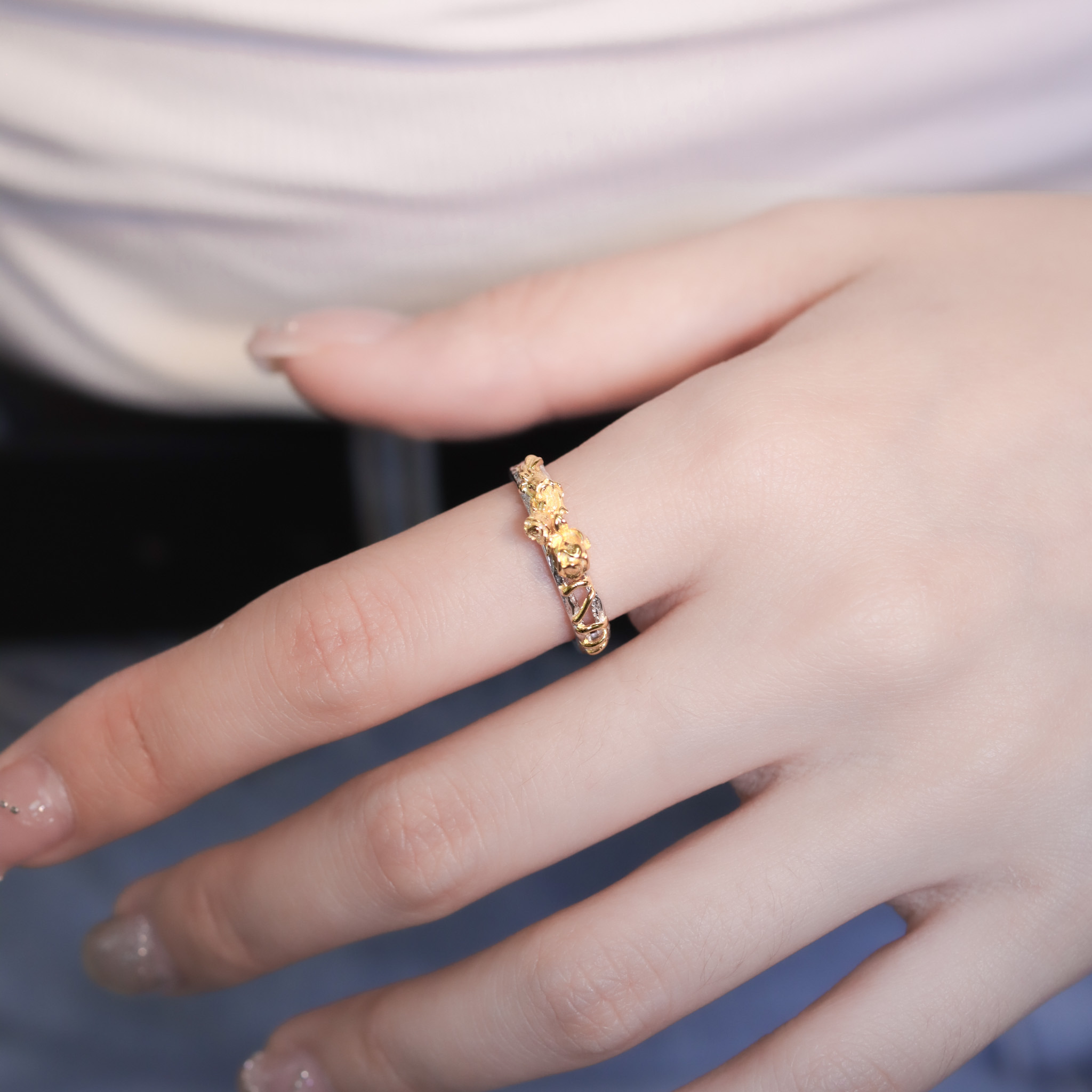 | 925純銀・白金 | 互為彼此的玫瑰戒指 | RI0851 |