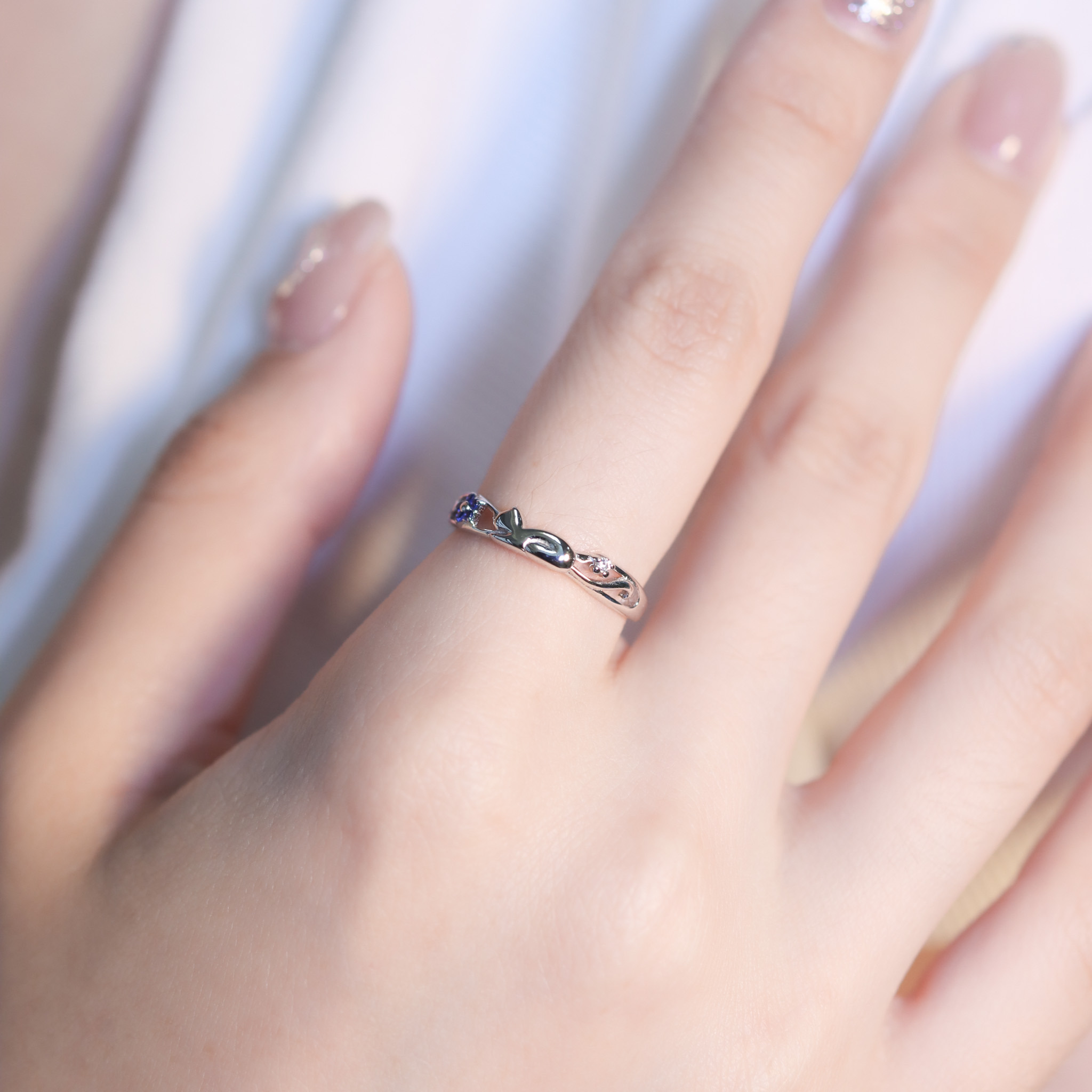 | 925純銀・白金 | 漫藍喵趣小小世界戒指 | RI0856 |