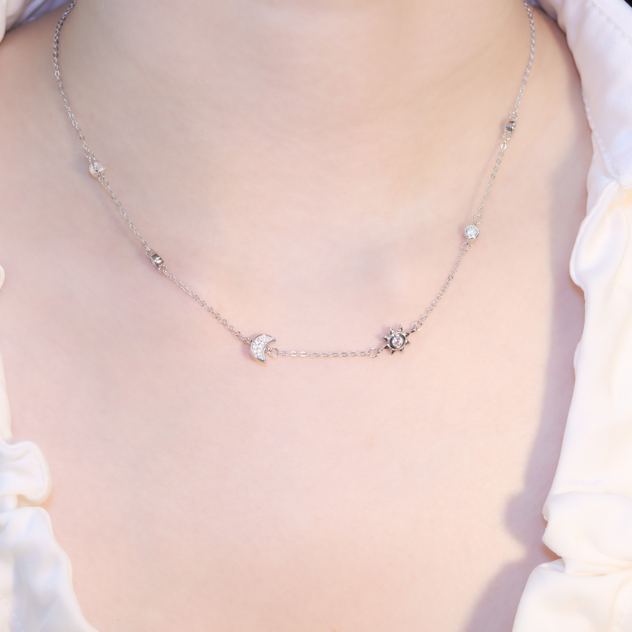 | 925純銀・厚鍍白金 | 漫天星辰項鍊 | NE1385 |