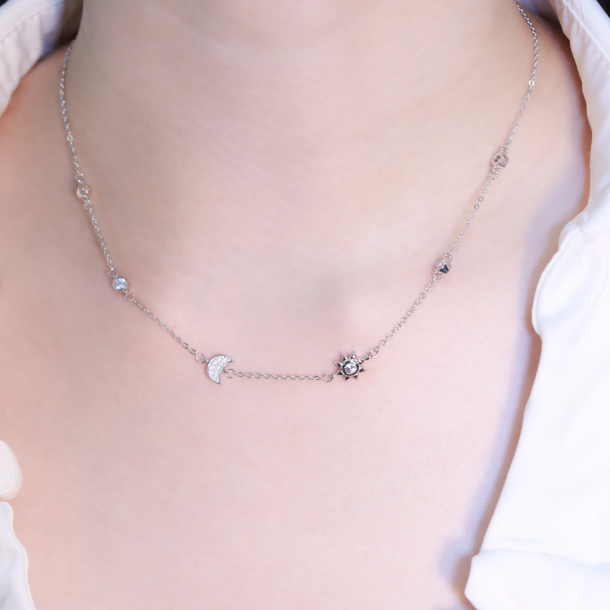 | 925純銀・厚鍍白金 | 漫天星辰項鍊 | NE1385 |