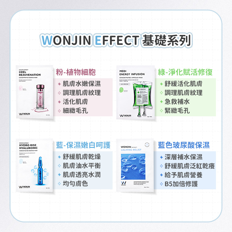 韓國 Wonjin Effect原辰 面膜 4款【BC020】