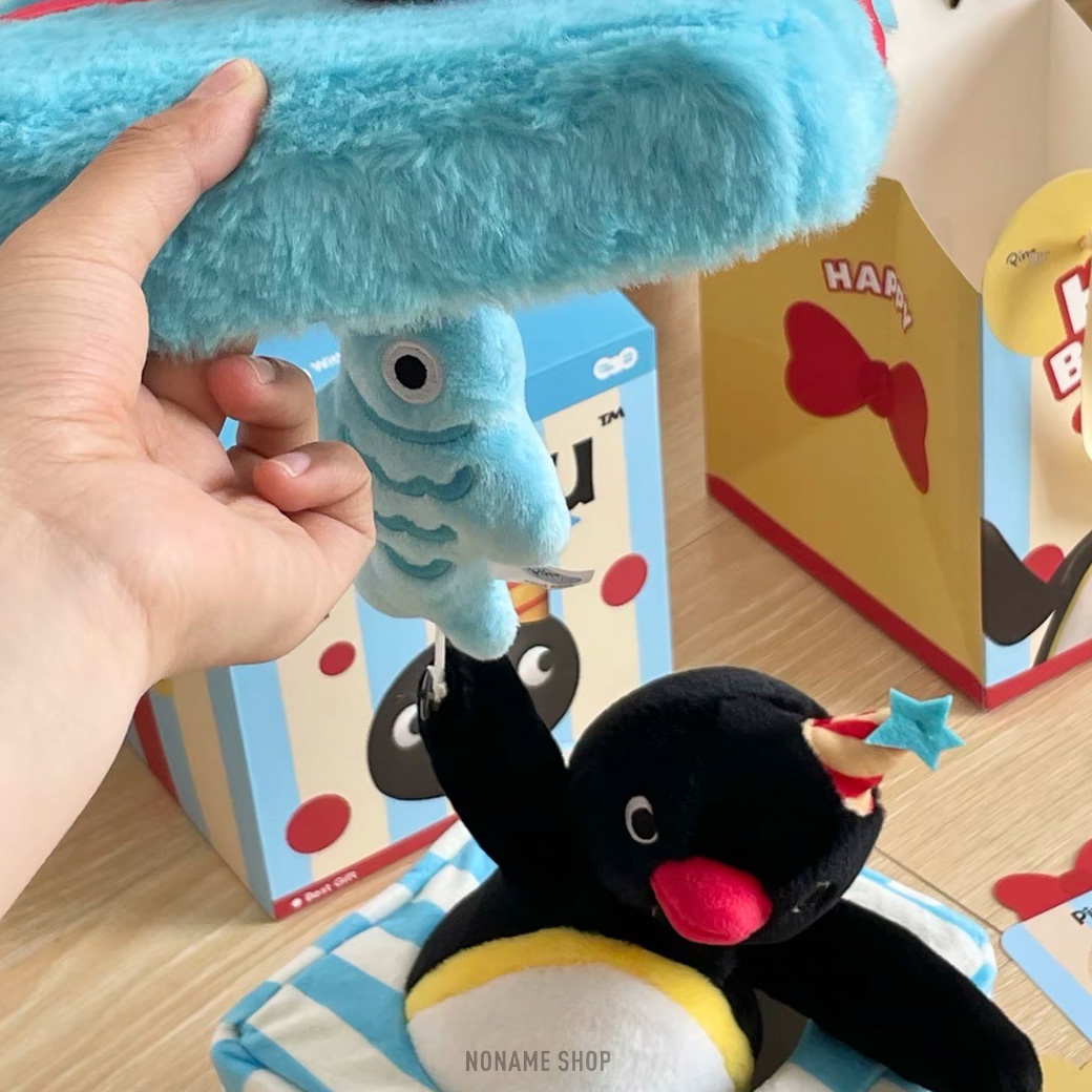 PINGU 企鵝家族 驚喜禮物盒 收納 娃娃 玩偶