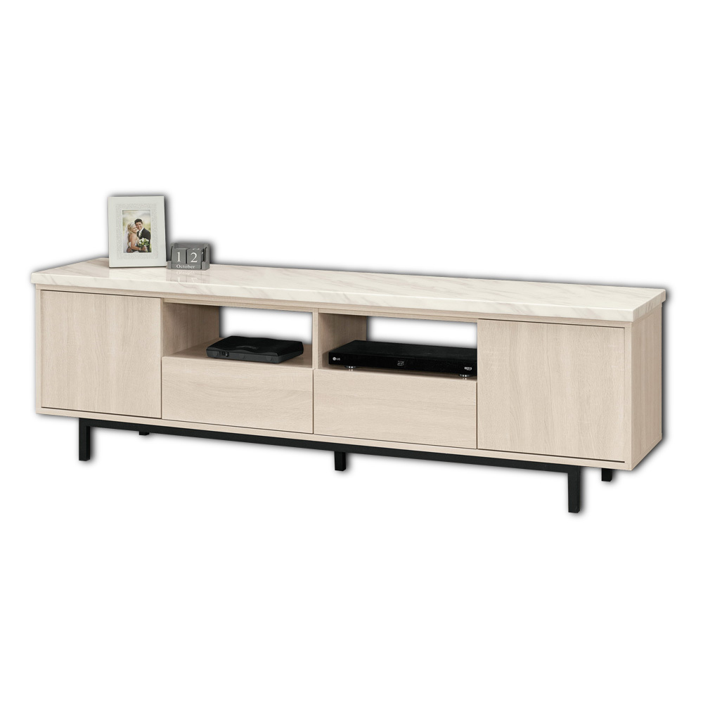 妮絲6尺二門二抽石面電視櫃/長櫃/視聽櫃