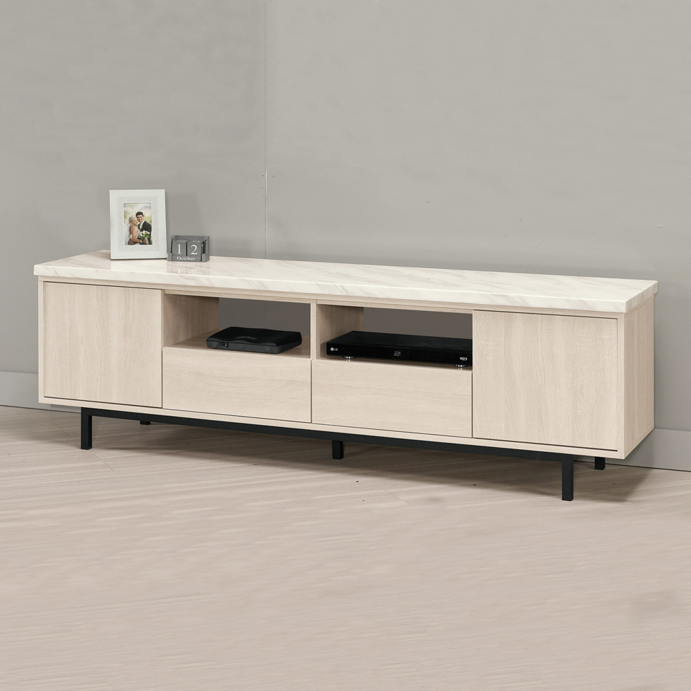 妮絲6尺二門二抽石面電視櫃/長櫃/視聽櫃