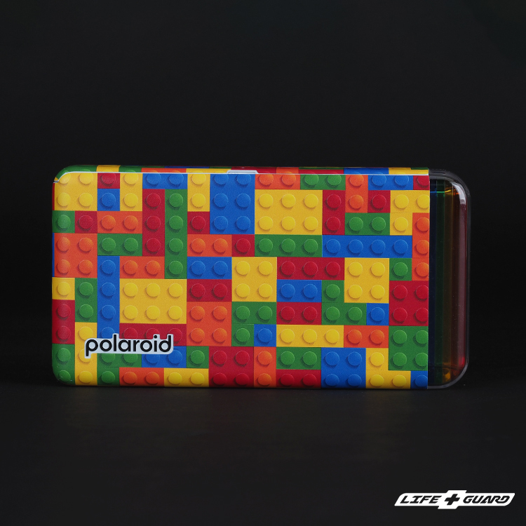 LIFE+GUARD 相機貼膜安裝示意圖，適用 Polaroid Hi-Print 2×3