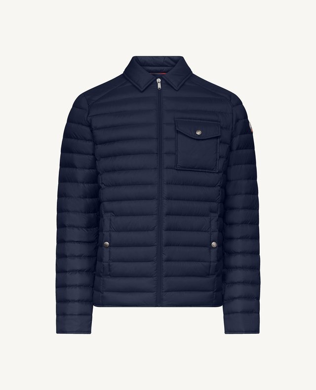 【JOTT】DAN口袋有領羽絨外套(經典藍)