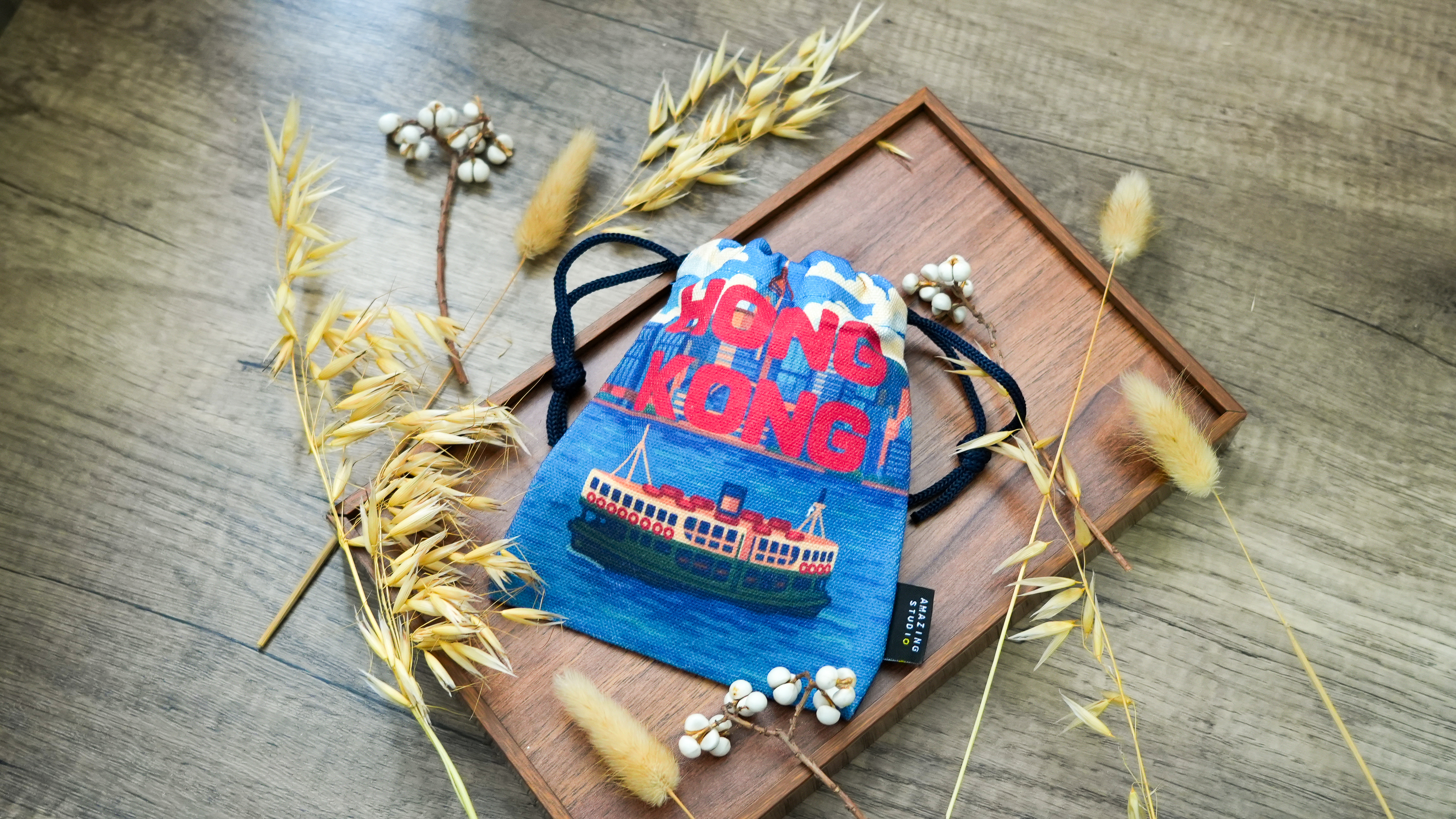 【維港景色】 帆布束口袋丨Amazing Studio