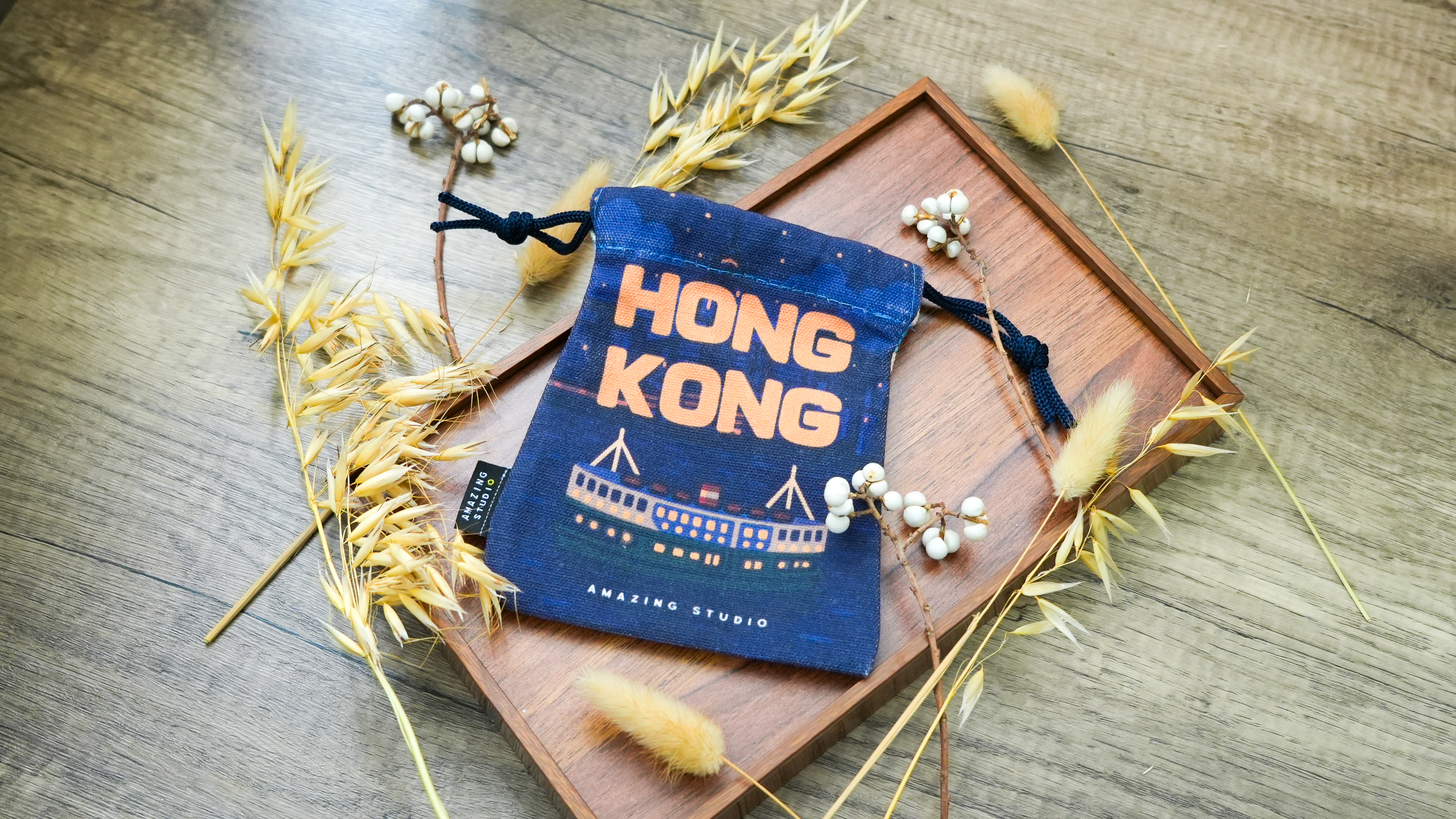 【維港景色】 帆布束口袋丨Amazing Studio