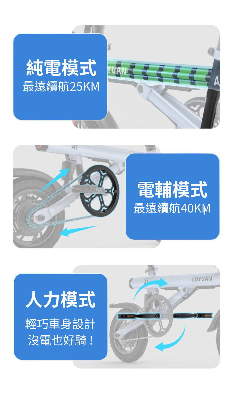 【OObike】A1-最小巧的避震電輔車 電動輔助自行車 代步車 買菜車
