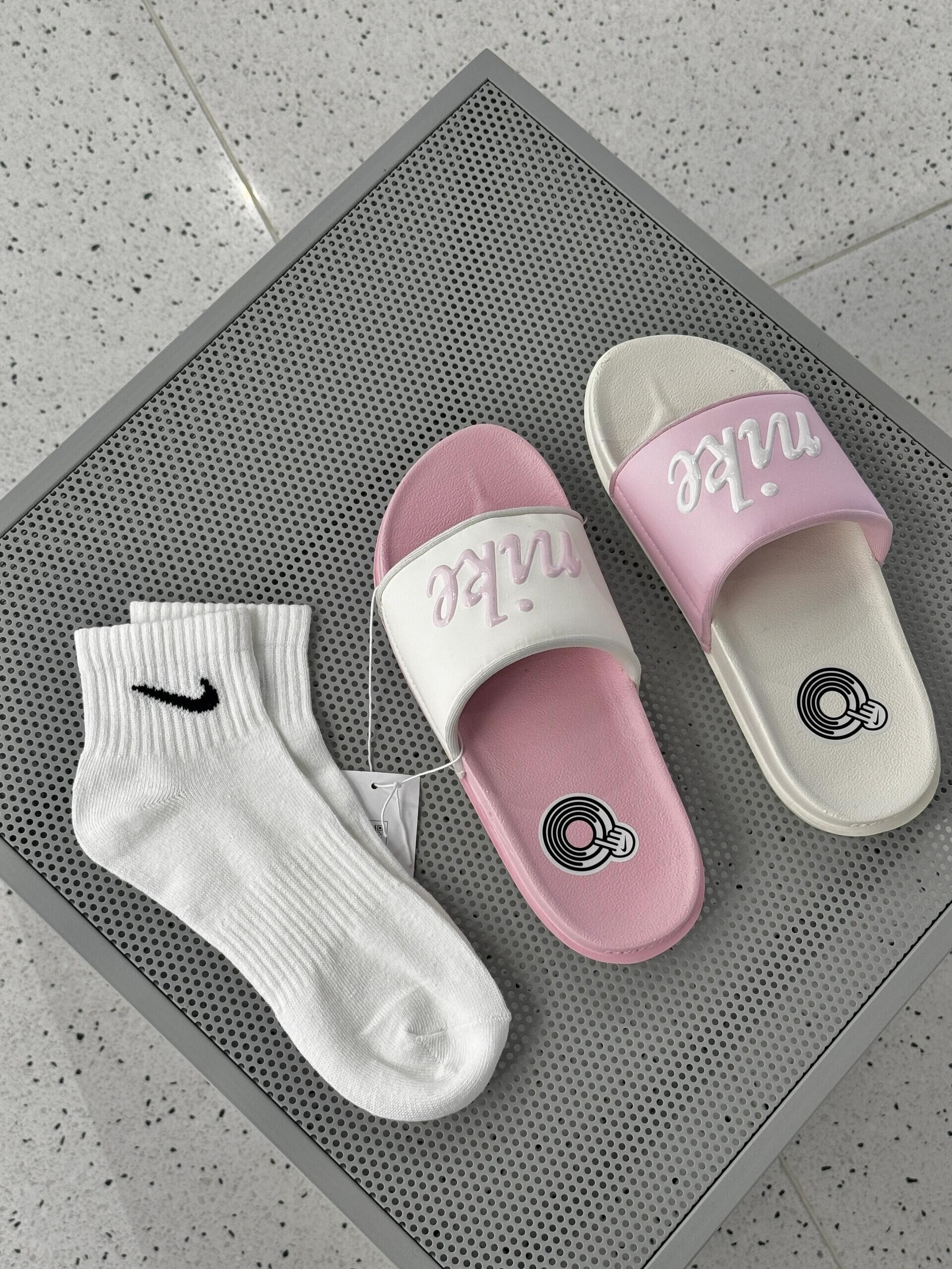 Nike Offcourt Slide Mix 白粉鴛鴦 粉色 520 夏天 立體字母 泡棉 休閒 拖鞋 FQ7646-104/預購