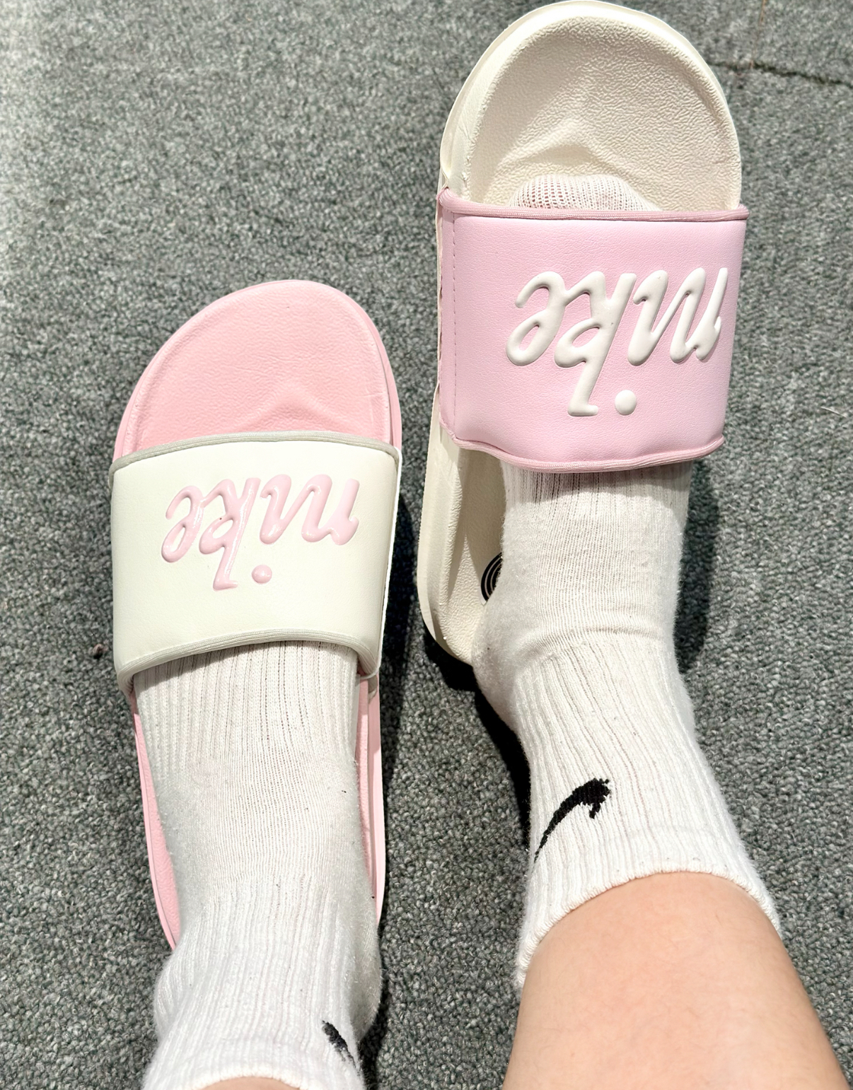 Nike Offcourt Slide Mix 白粉鴛鴦 粉色 520 夏天 立體字母 泡棉 休閒 拖鞋 FQ7646-104/預購