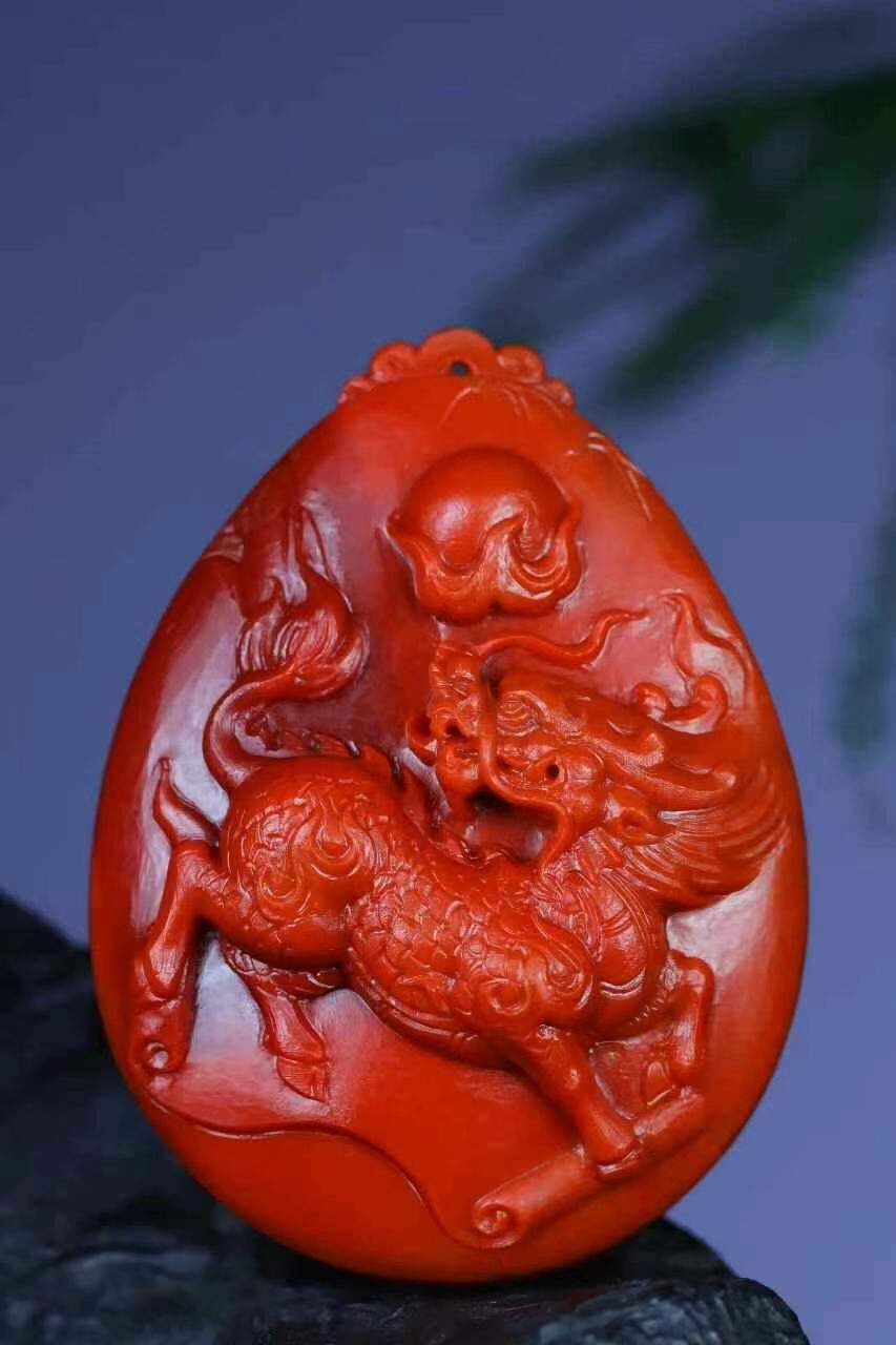 42821 南紅麒麟獻瑞