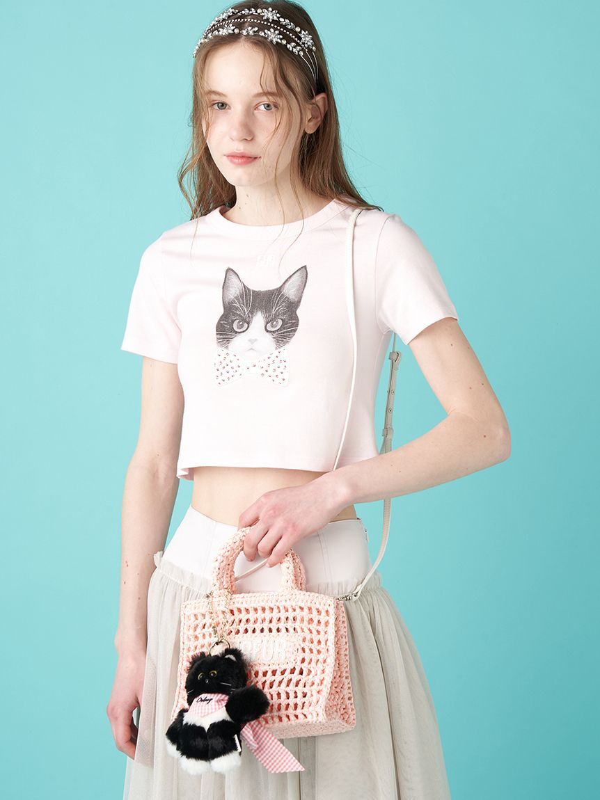 [預購] 折扣 FURFUR Hana賓士貓咪印花 T恤