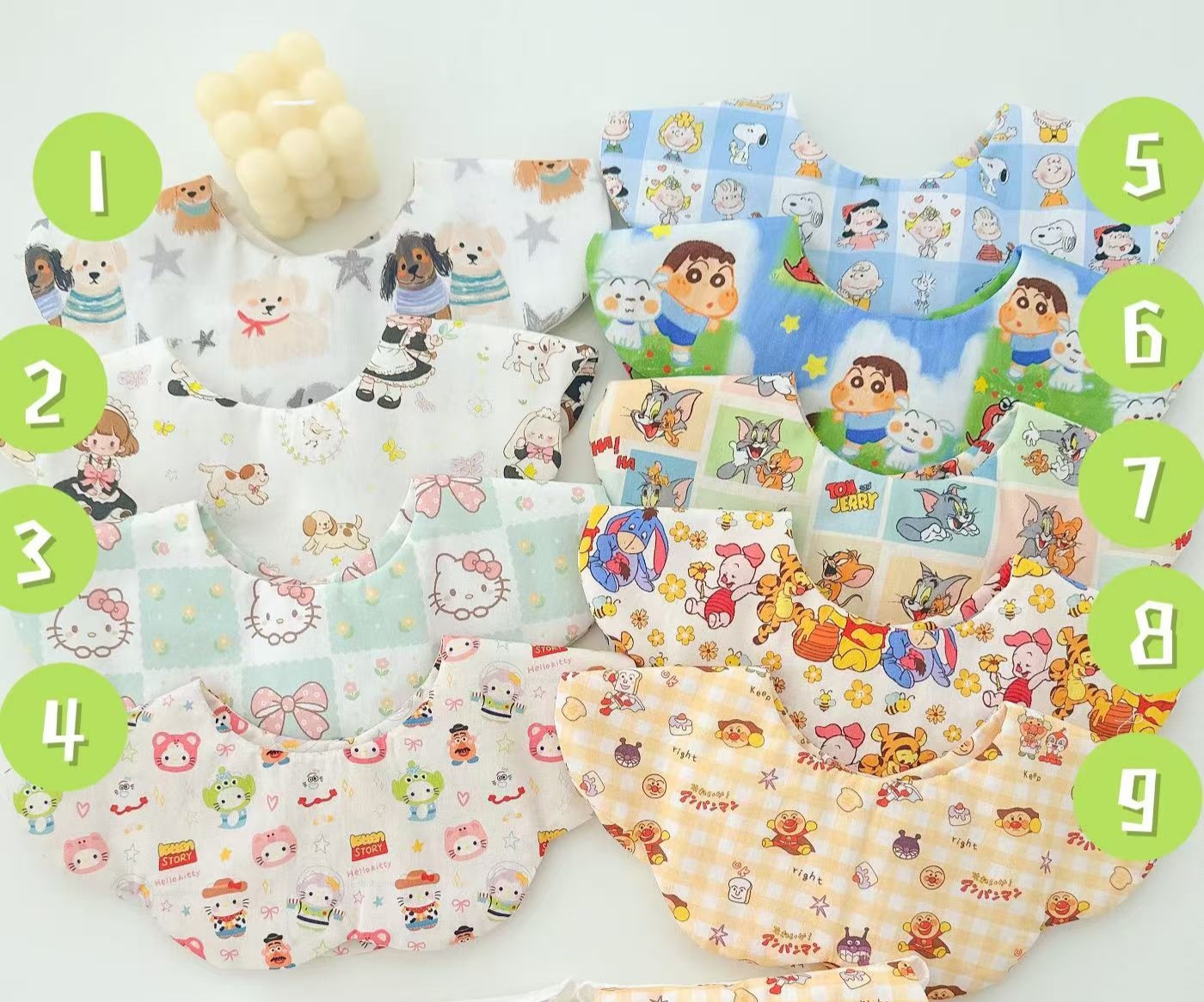 日單 三層純棉雙面口水巾