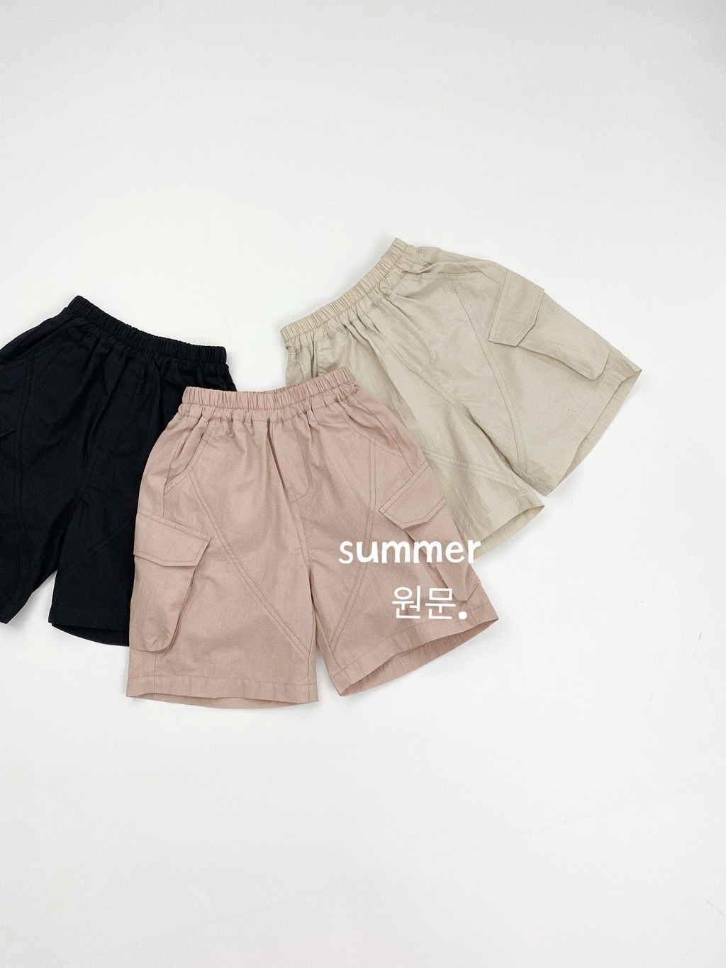 現貨80杏色90黑色｜夏季三色工裝褲    ·꒱ ‧₊˚