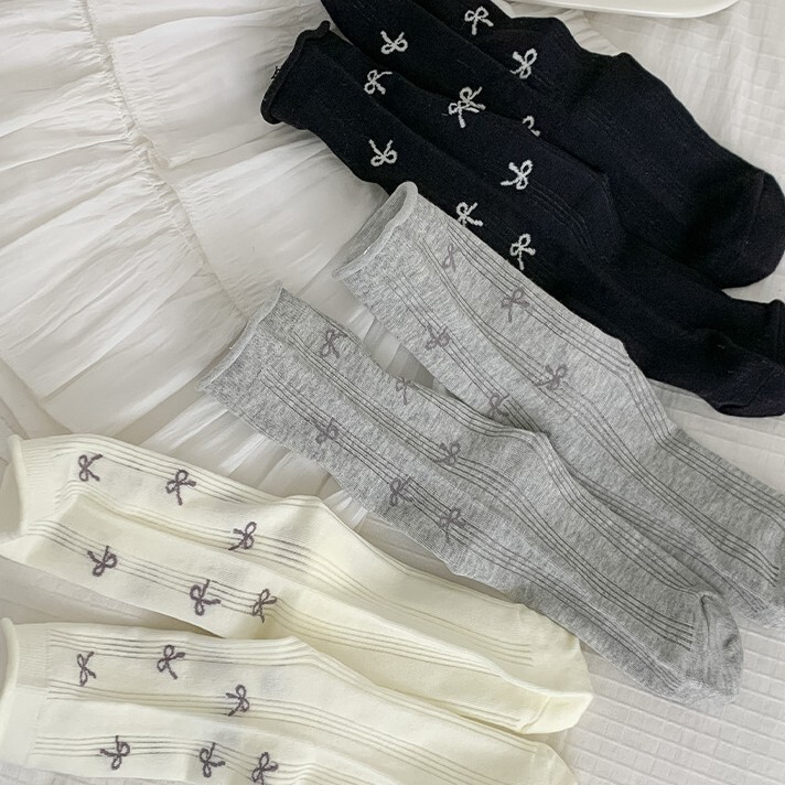 《5971》♾️薄款滿版蝴蝶結襪