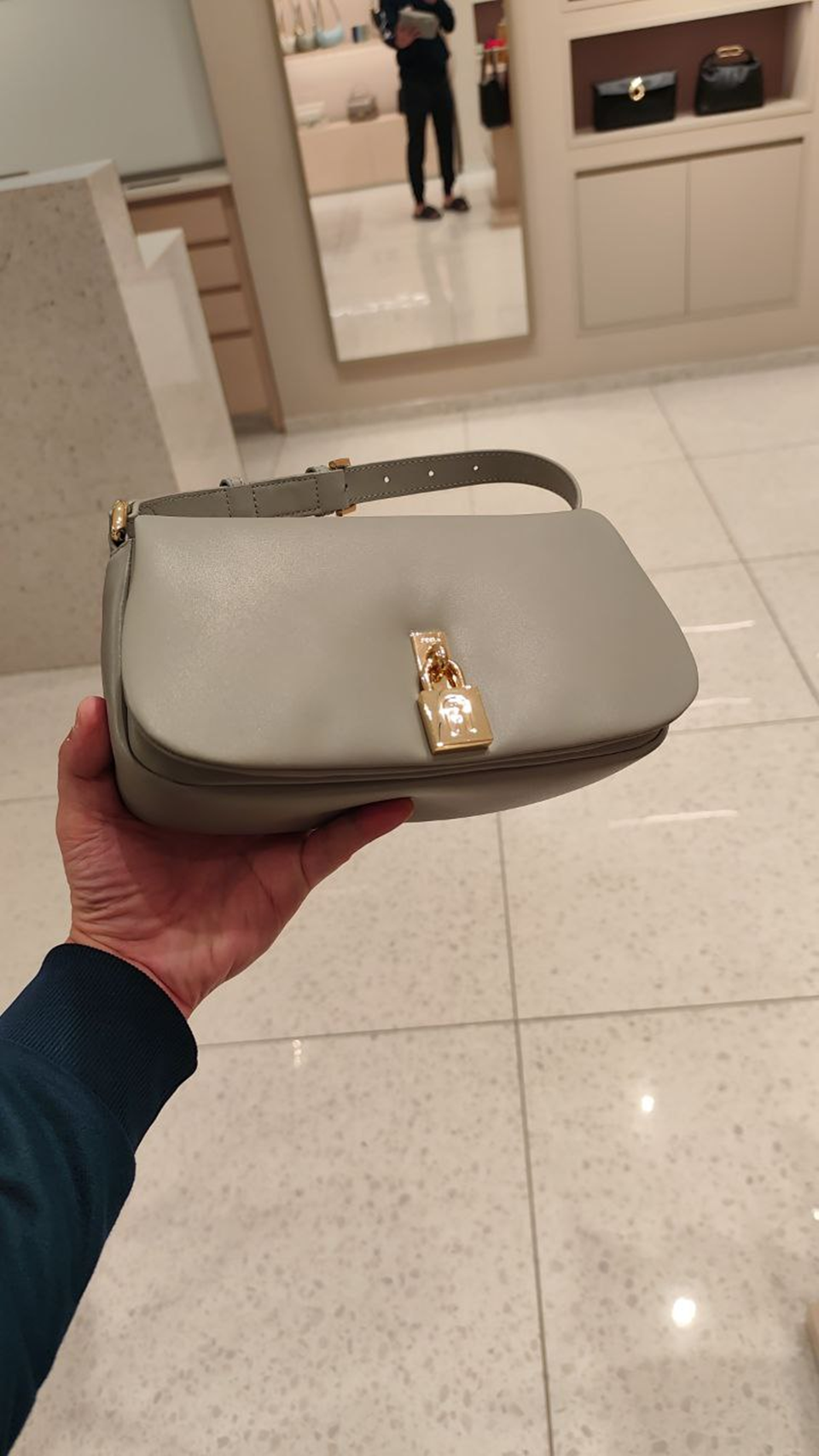 [E] FURLA CENERE WB01389 BX3186 3291S ARTEMIS S SHOULDER BAG, 8050597559667 (EF48)