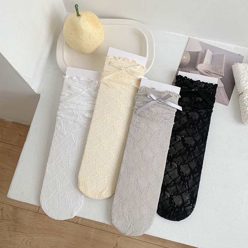 《5974》♾️ins芭蕾風網眼中筒襪