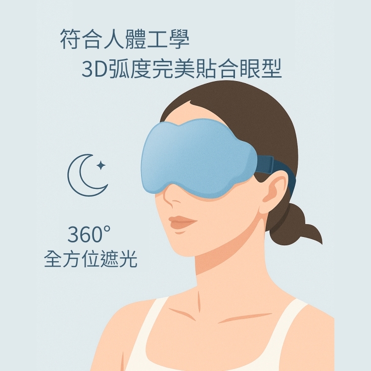 《日珂》3D雲朵冰絲睡眠眼罩