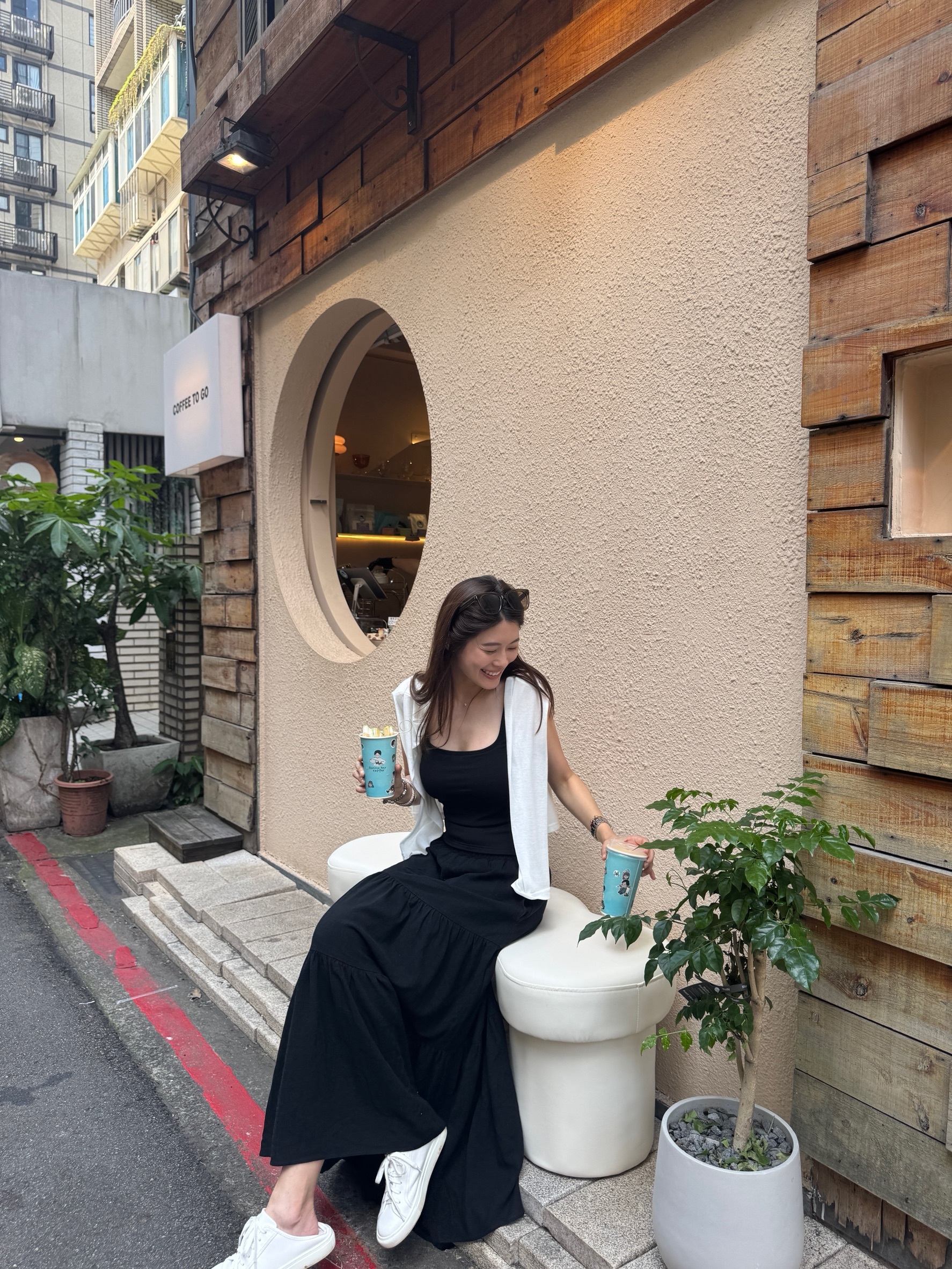 Casual Chic 棉麻蛋糕裙-黑