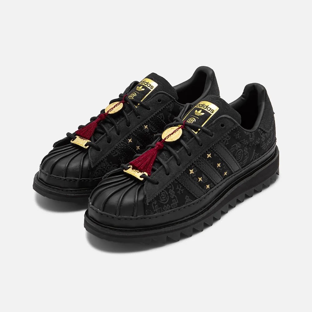 <連線代購商品>CLOT x ADIDAS SUPERSTAR LUNAR NEW YEAR 蛇年 黑色 JR5114