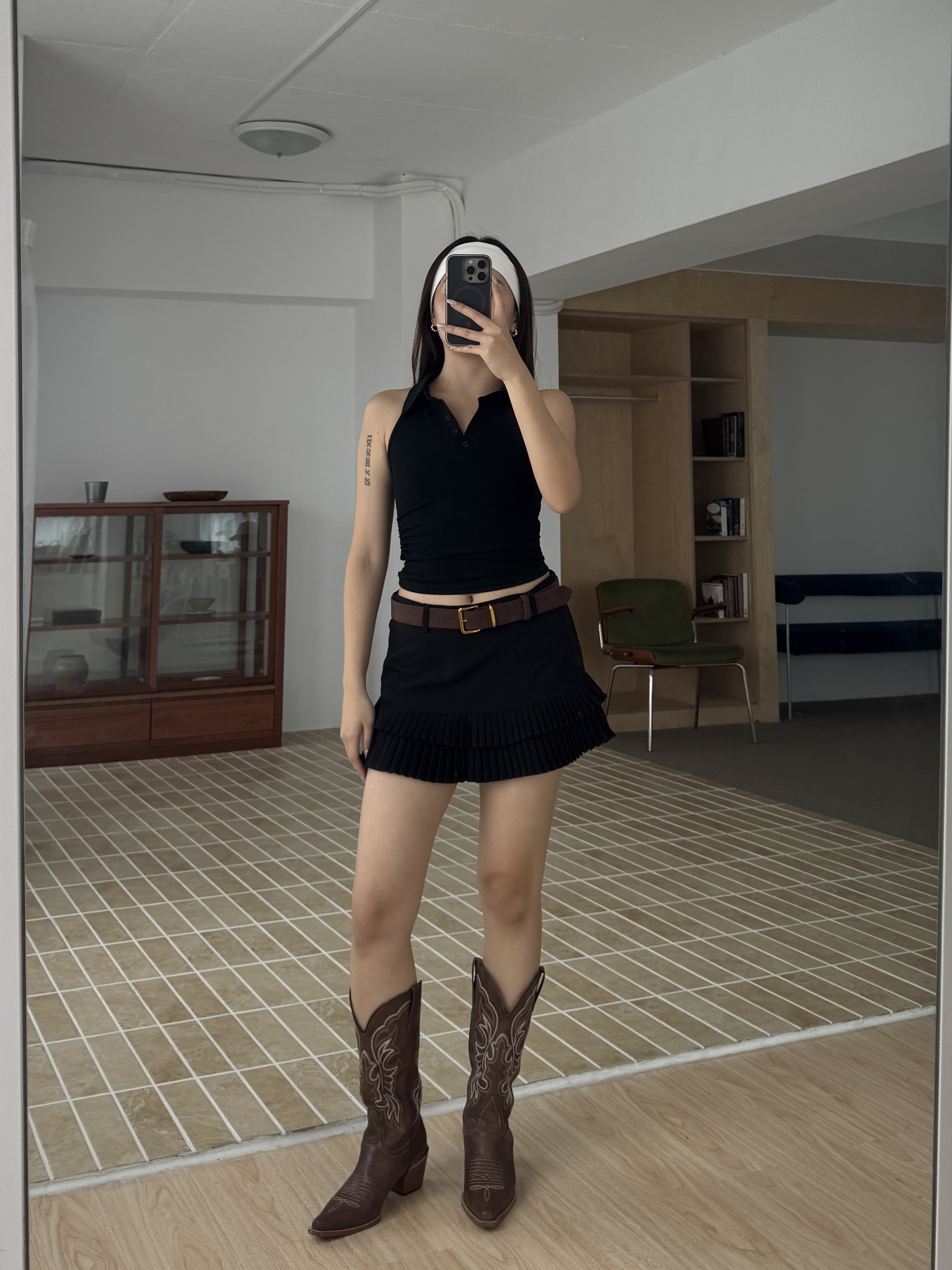 歐美荷葉百褶小短裙🦢(2色)