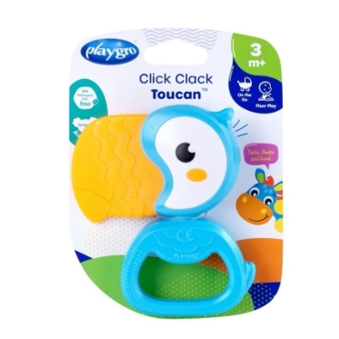 【樂森藥局】Playgro 培高 大嘴鳥手搖鈴咬牙器
