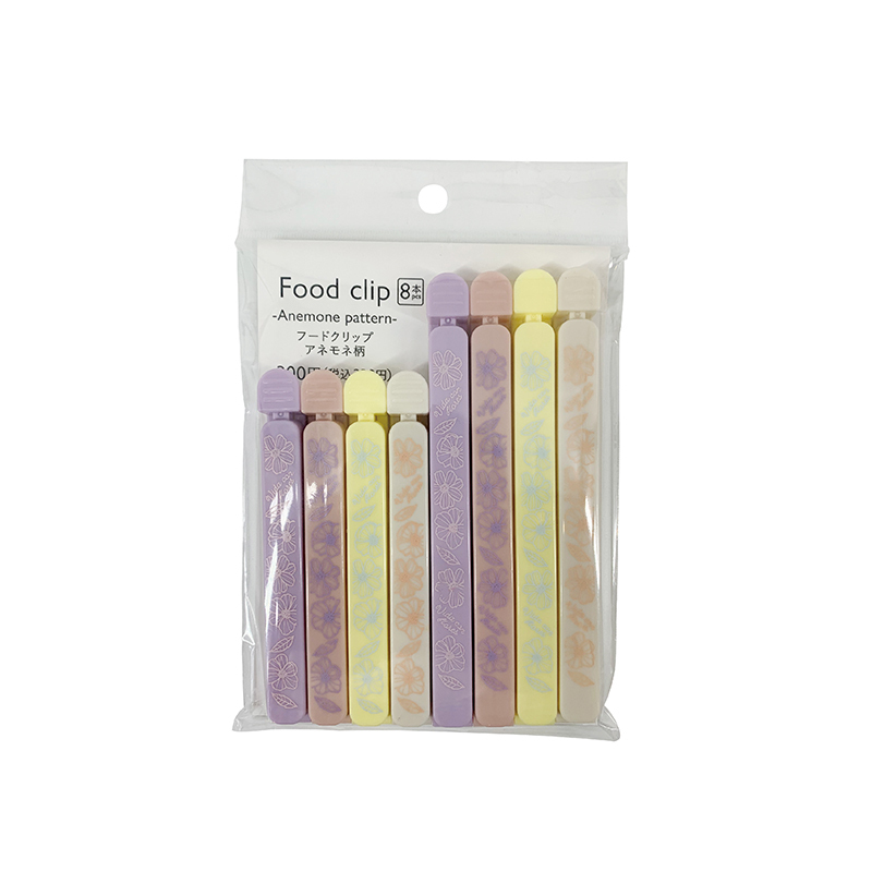 TP 銀蓮花圖騰密封夾/8入組