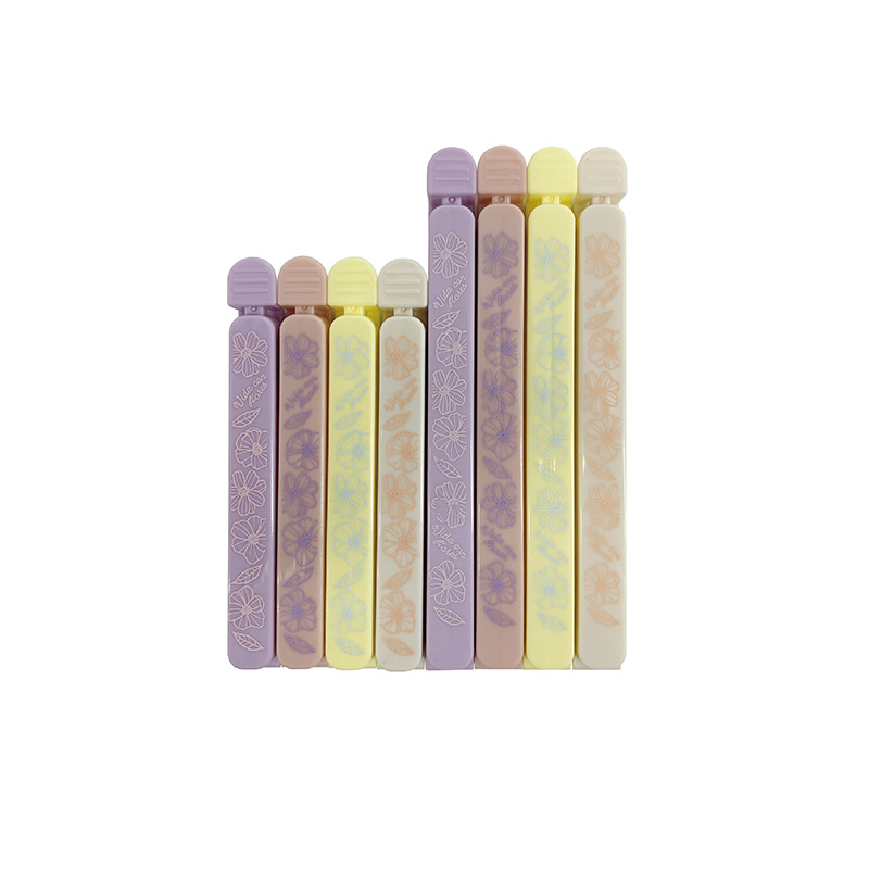 TP 銀蓮花圖騰密封夾/8入組