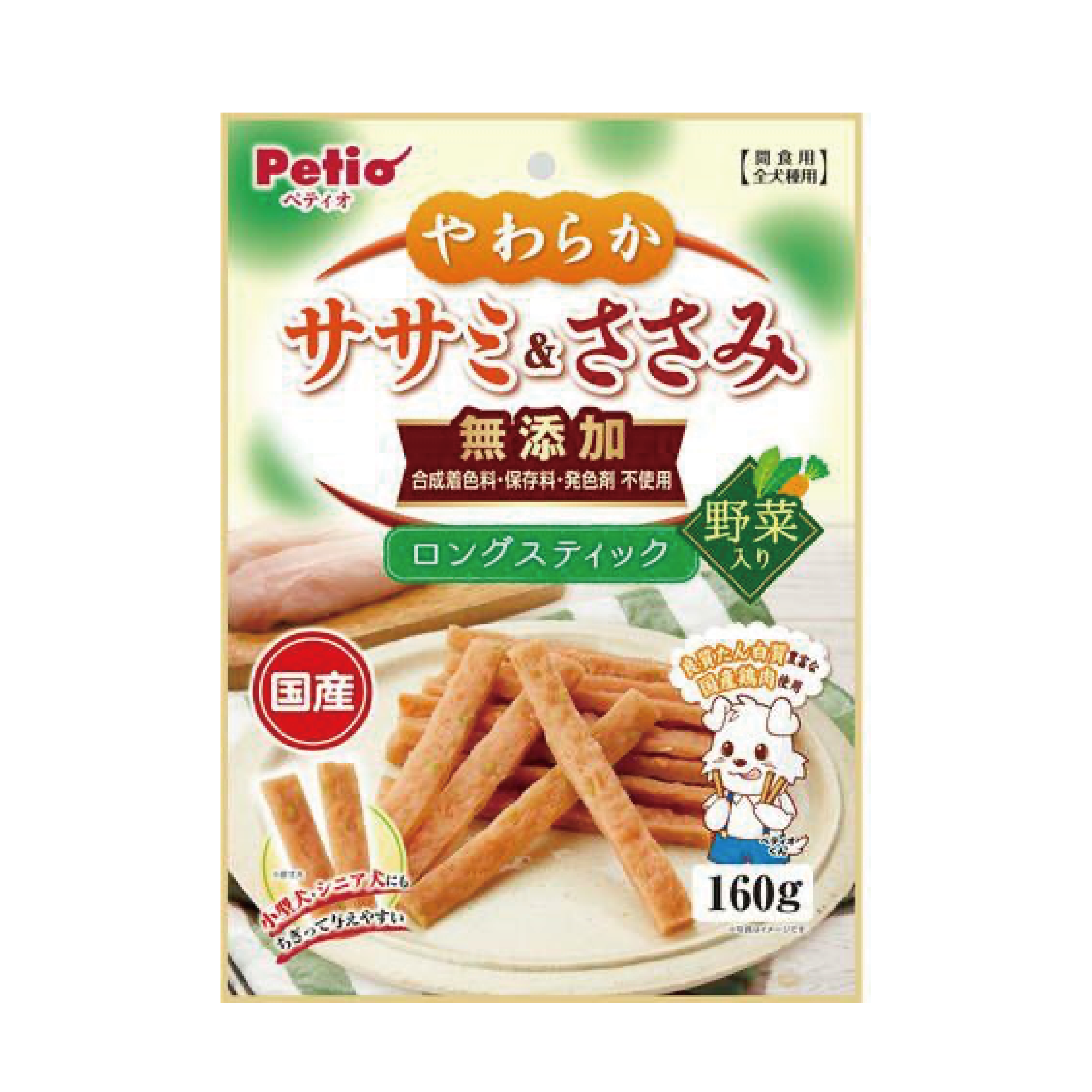 Petio 無添加雞柳野菜軟條160g (PTO-0358)