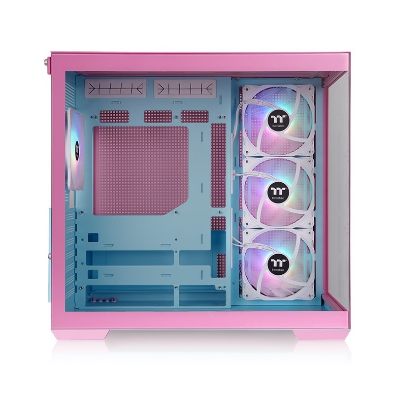 米特3C數位–曜越 View 380 TG ARGB 全景玻璃透側中直立式機殼 泡泡粉/CA-1Z2-00MAWN-00