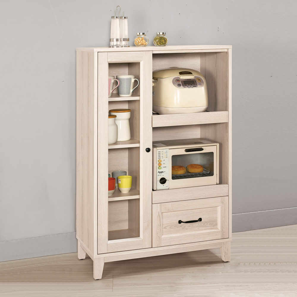 莉蒂2.5尺收納餐櫃/碗盤置物櫃/電器櫃