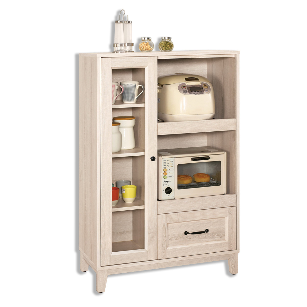 莉蒂2.5尺收納餐櫃/碗盤置物櫃/電器櫃